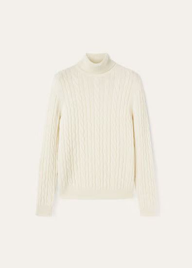 Loro Piana o1w1db10126 FAO5104 Jubilee Polo Neck Sweater in White Size US S / EU 44-46 / 1 - 1 Thumbnail