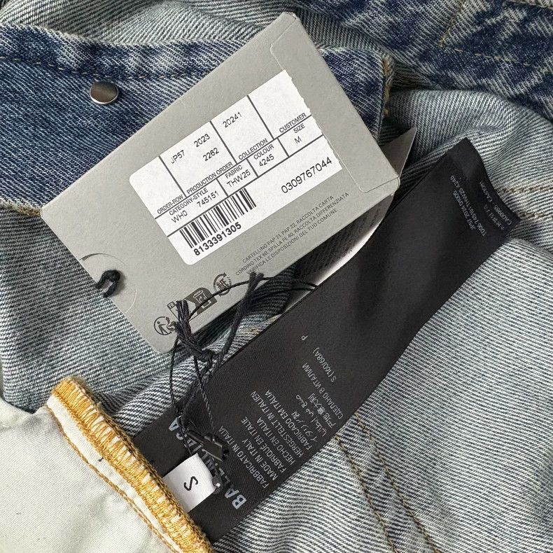 Balenciaga Balenciaga size S Washing to make worn-out denim trousers Size US 27 - 4 Thumbnail
