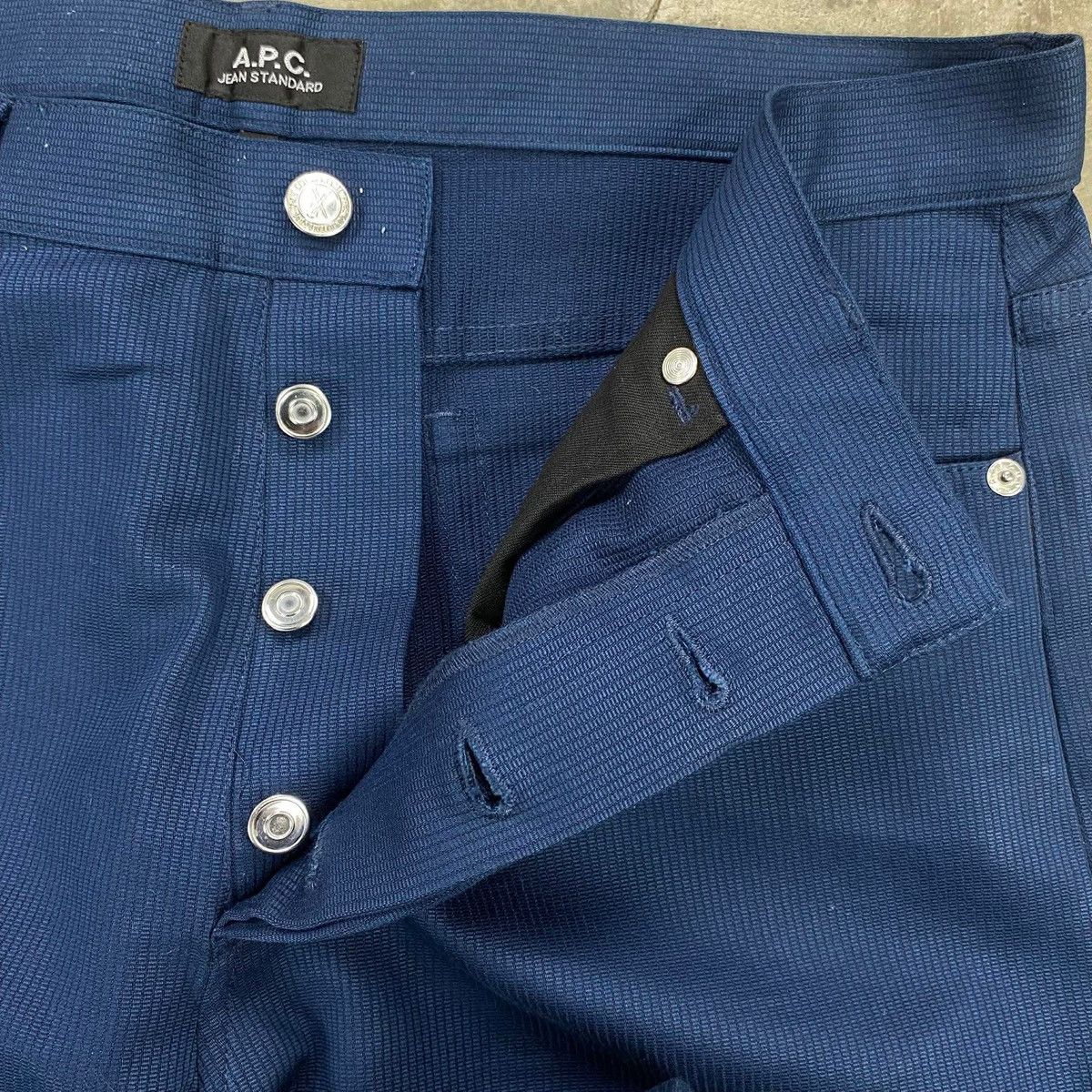 A.P.C. Jean Standard Indigo Ottoman Rib Pants Size US 32 / EU 48 - 4 Thumbnail