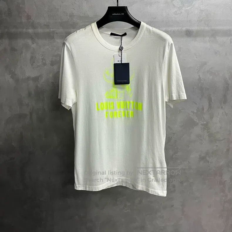 Louis Vuitton Louis Vuitton White Printed Crew Neck Short Sleeve Size US L / EU 52-54 / 3 - 1 Thumbnail