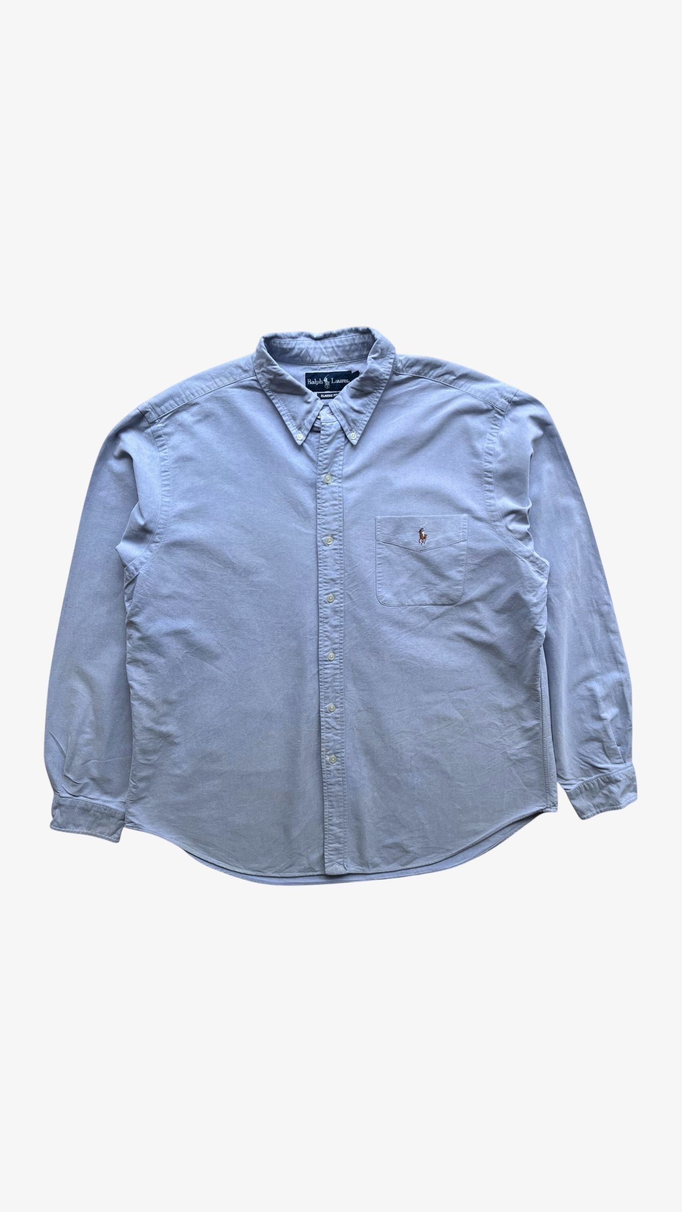 Ralph Lauren Vintage 90s Men's Ralph Lauren Blue Denim Shirt Size US XL / EU 56 / 4 - 1 Thumbnail