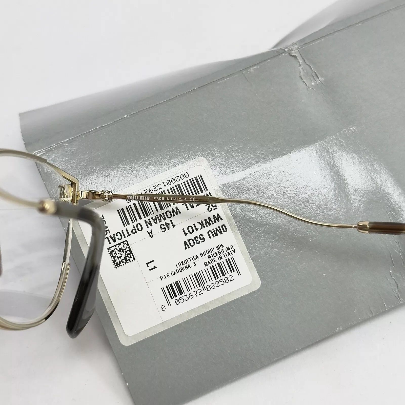 Miu Miu MIU MIU Pearl Stud 53Q Gold Metal Blue 52mm Optical MU53QV Size ONE SIZE - 6 Thumbnail