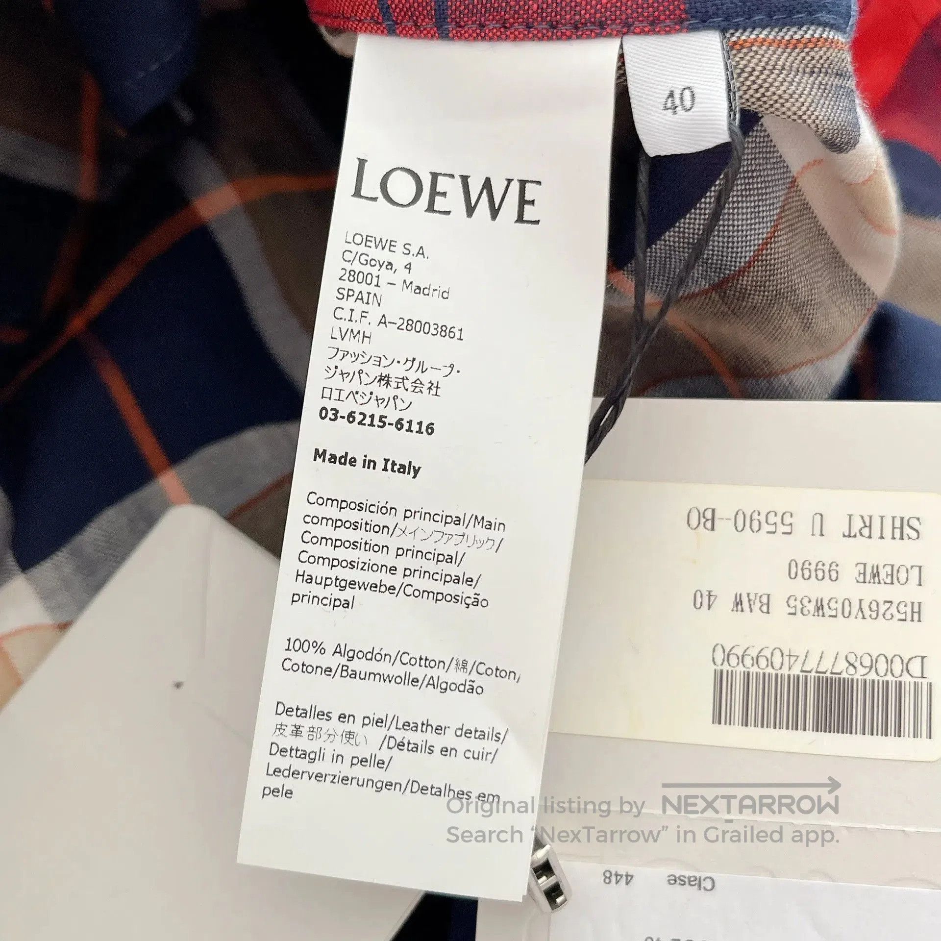 Loewe Loewe Colorblock Check Embroidered Shirt. Size US XXS / EU 40 - 8 Thumbnail