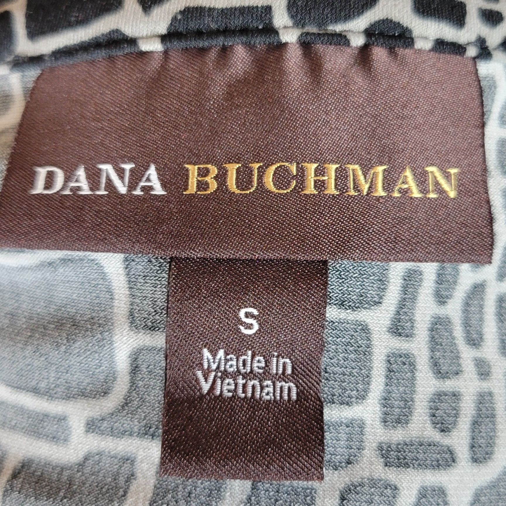 Vintage Dana Buchman Womens Blouse Tunic Shirt Half Sleeve Scoop Neck Black Size S Geometric Pattern Size S / US 4 / IT 40 - 7 Thumbnail