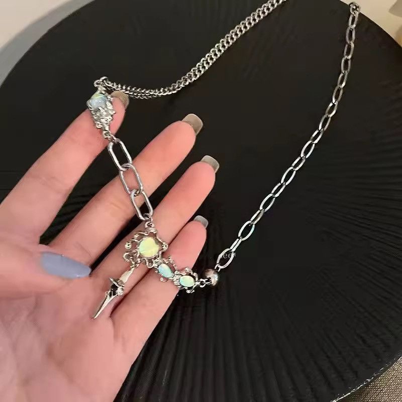 Jewelry Moonstone Cross Necklace Size ONE SIZE - 1 Thumbnail