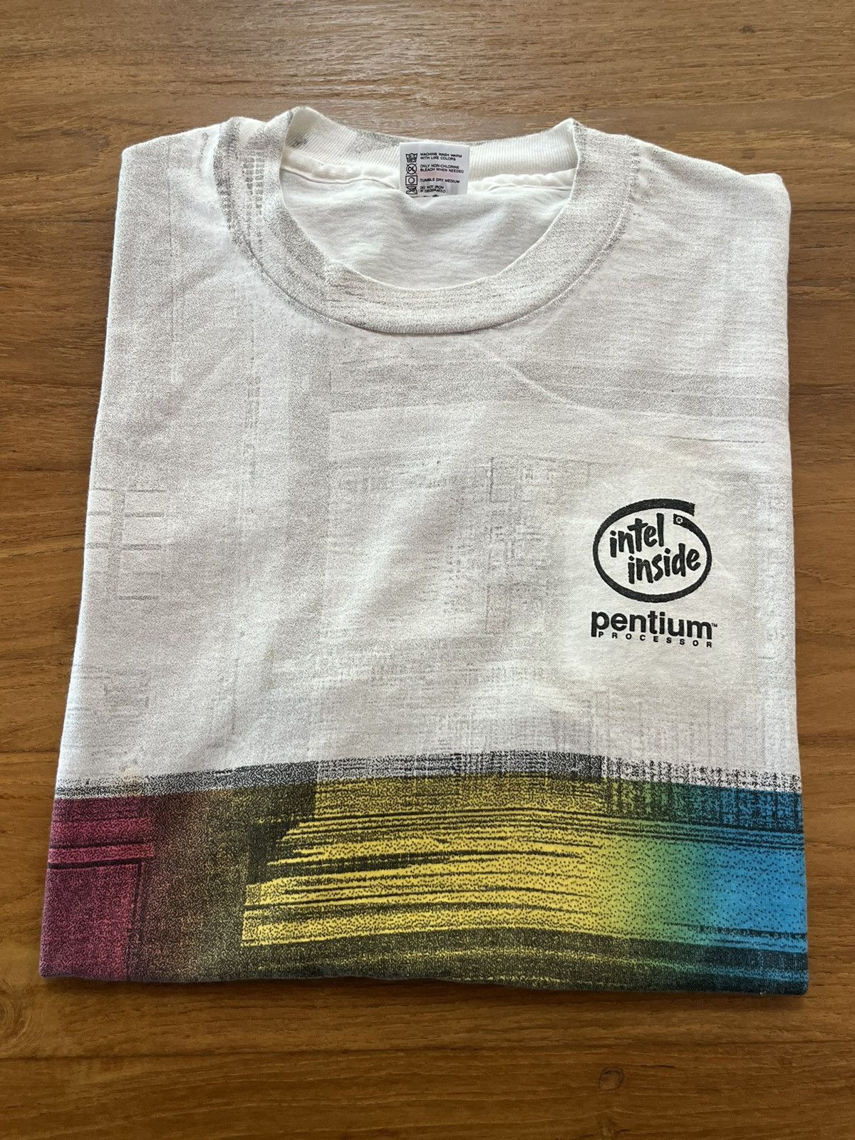 Microsoft × Vintage Vintage (AOP) intel inside pentium processor 90’s Tshirt Size US XL / EU 56 / 4 - 1 Thumbnail
