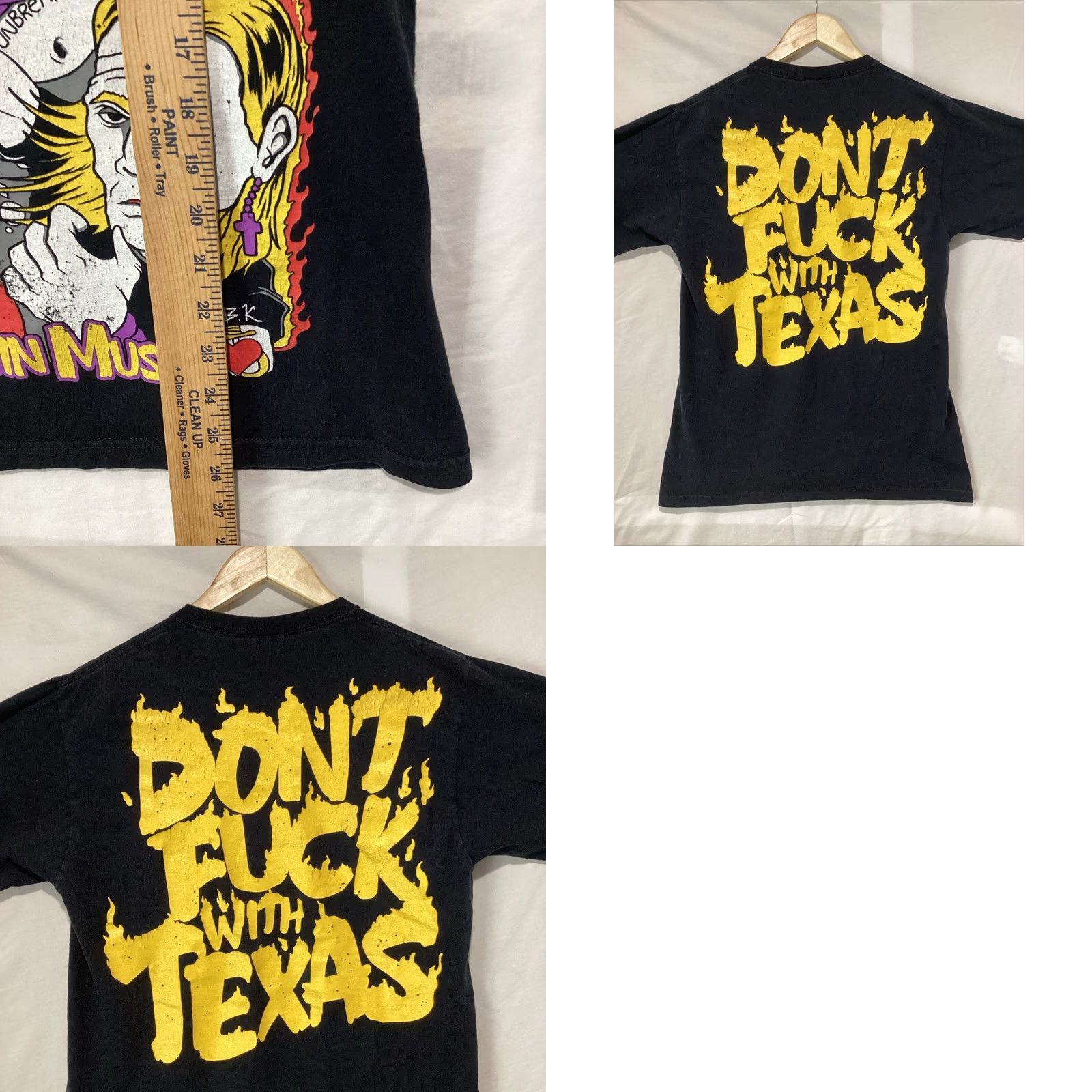 Fruit Of The Loom VINTAGE Upon A Burning Body Shirt Mens Medium Black Metalcore Band Tee Dont F With Texas Size US M / EU 48-50 / 2 - 8 Thumbnail