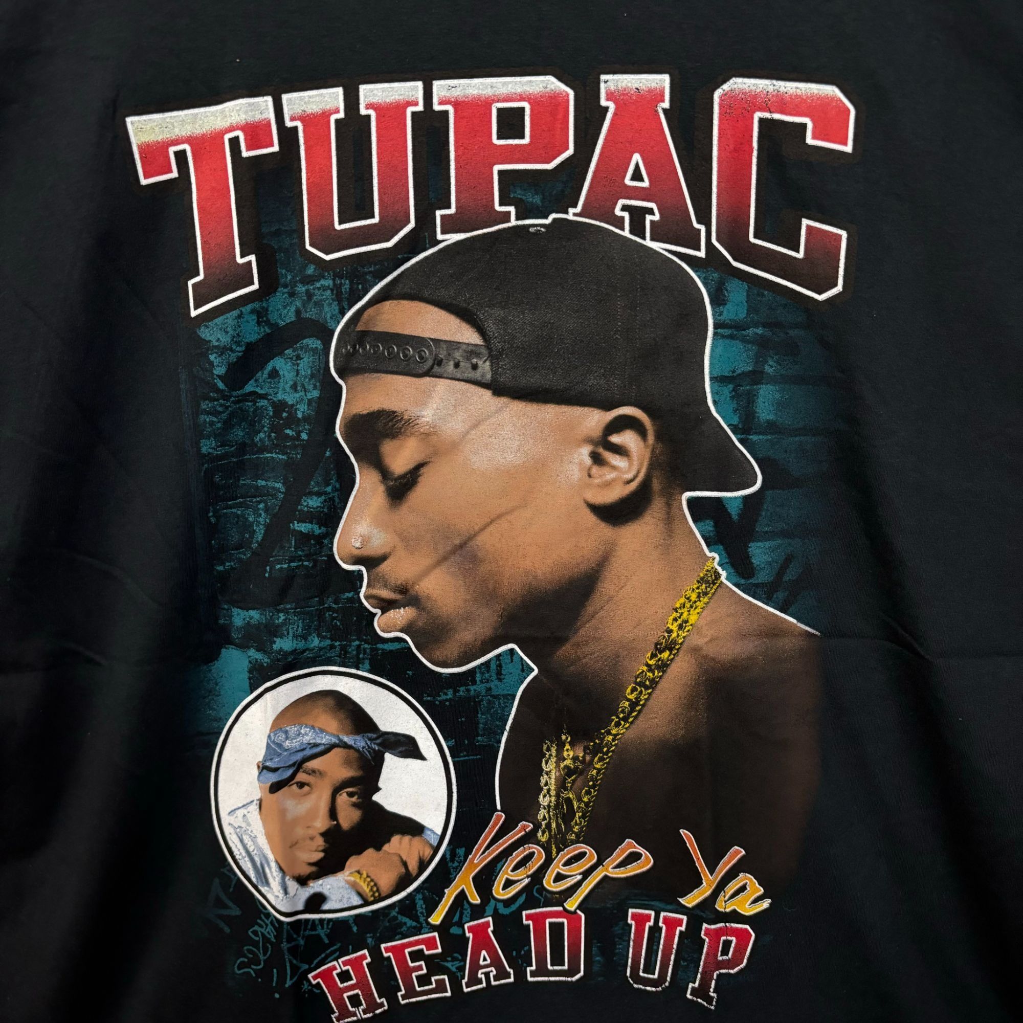 Rap Tees Tupac Keep Ya Head Up Rap Single West Coast Hip Hop Tee XL Size US XL / EU 56 / 4 - 2 Thumbnail