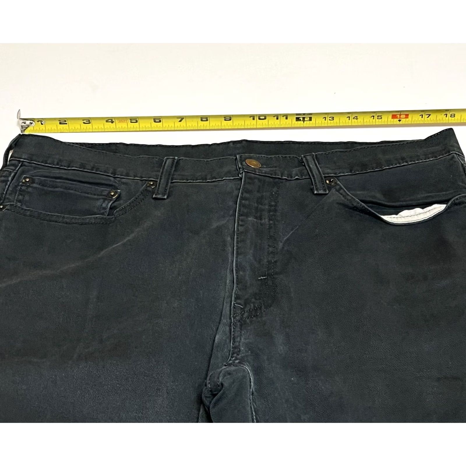 Levi's Levi's 541 Athletic Taper Jeans Mens 36x32 Black Denim Button Zip Cotton Blend Denim 5-Pocket Mens Regular 32 Unisex? Size US 36 / EU 52 - 3 Thumbnail