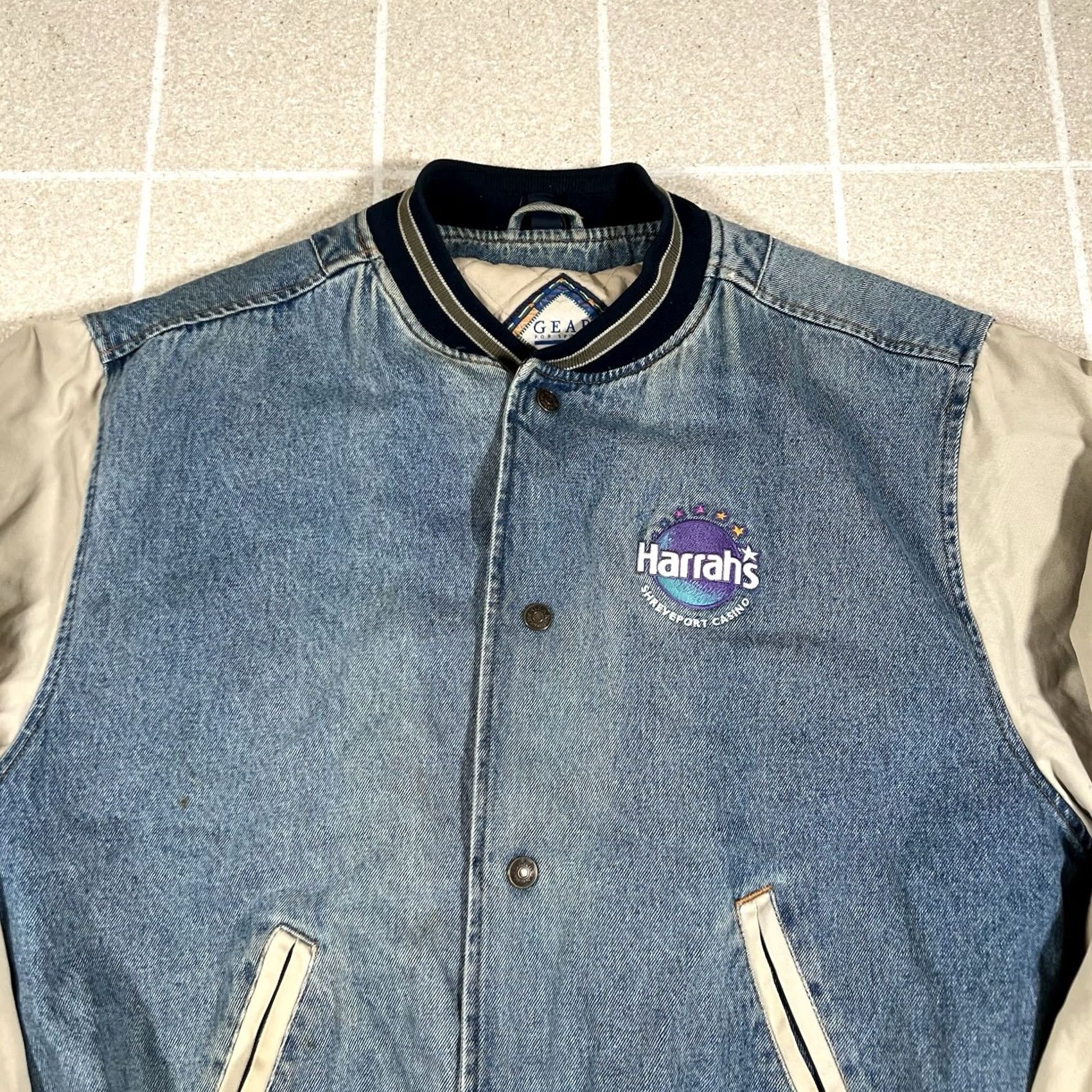 Denime VINTAGE GEAR FOR SPORTS Denim Quilted Bomber Jacket Men’s M Blue Size US M / EU 48-50 / 2 - 2 Thumbnail