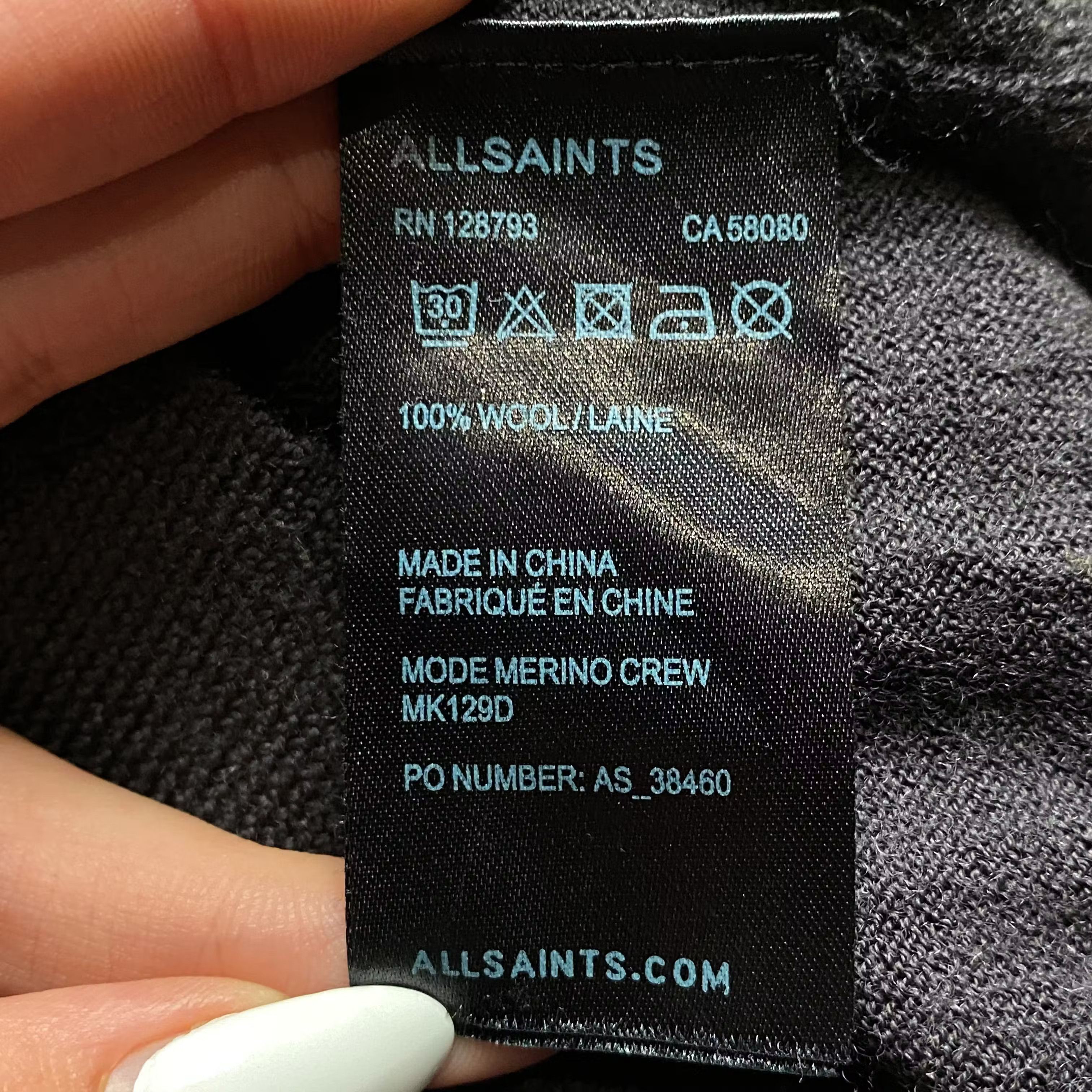 Allsaints Mens Allsaints Sweater Size S Size US S / EU 44-46 / 1 - 5 Thumbnail
