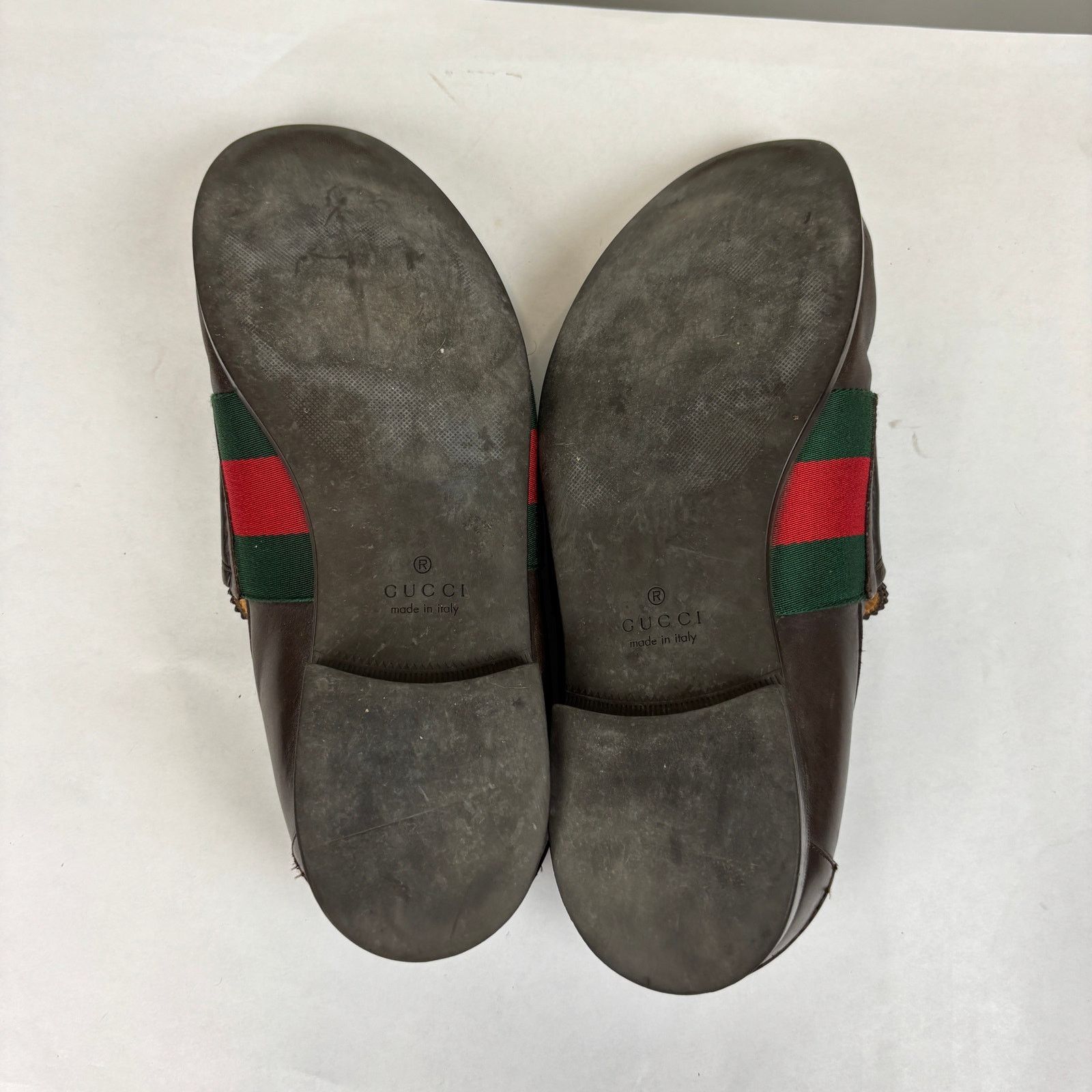 Gucci Gucci Brown Leather Web Slip On Loafers Men's 9 Size US 9 / EU 42 - 8 Thumbnail
