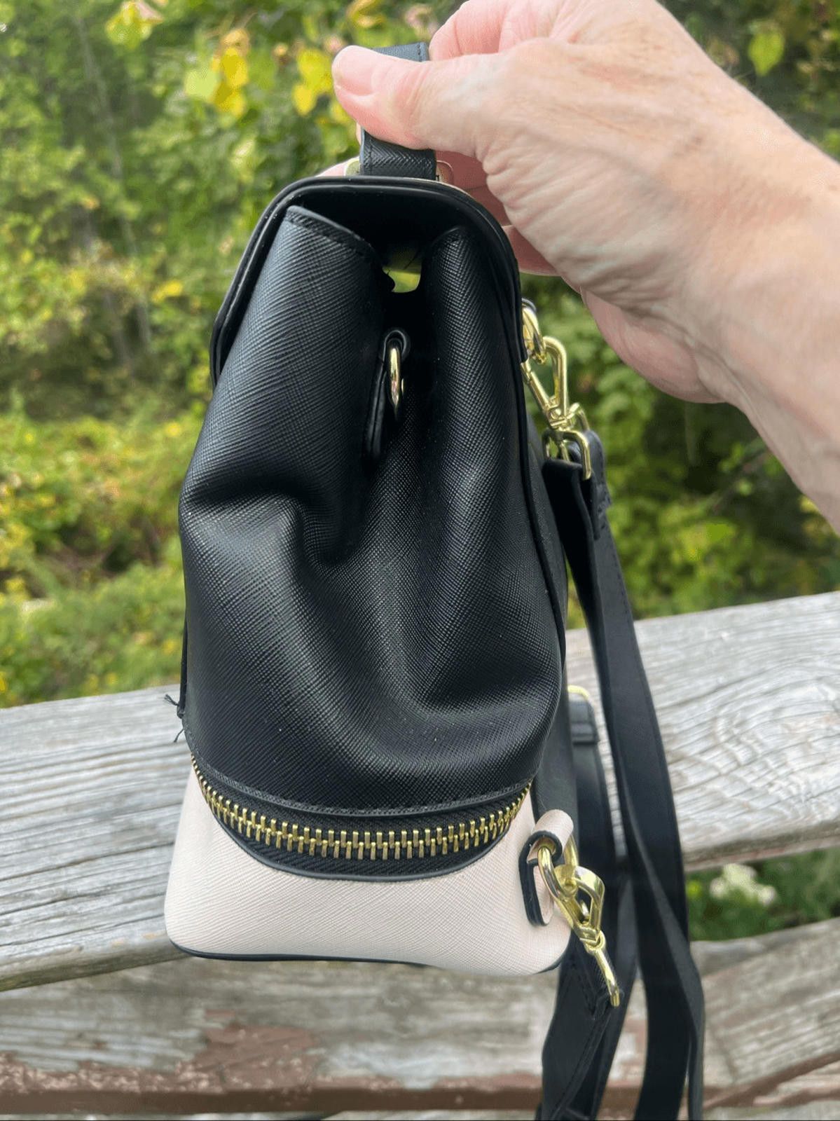 Steve Madden Steve Madden Backpack With Top Handle Purse Faux Leather Size ONE SIZE - 3 Thumbnail