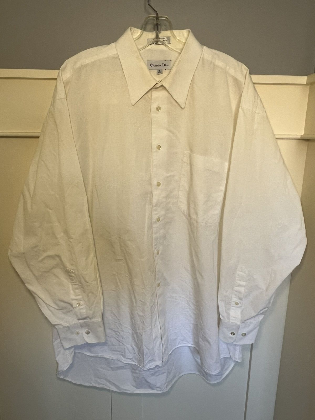 Dior Vintage Christian Dior 100%cotton button up longsleeve shirt Size US XL / EU 56 / 4 - 1 Thumbnail