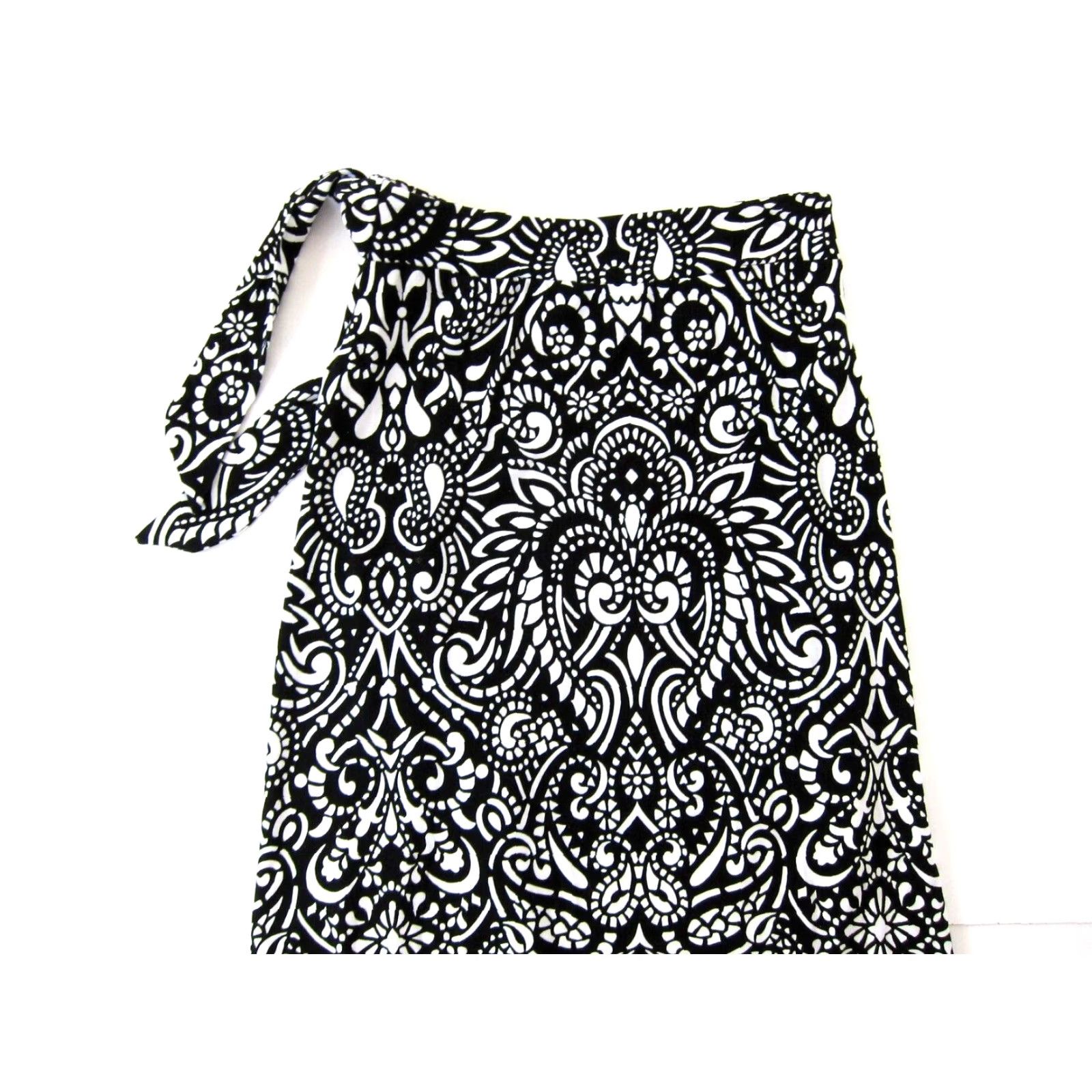 Cynthia Rowley Cynthia Rowley Black White Jersey Stretch Floral Long Maxi Wrap Dress XS Size XS / US 0-2 / IT 36-38 - 6 Thumbnail