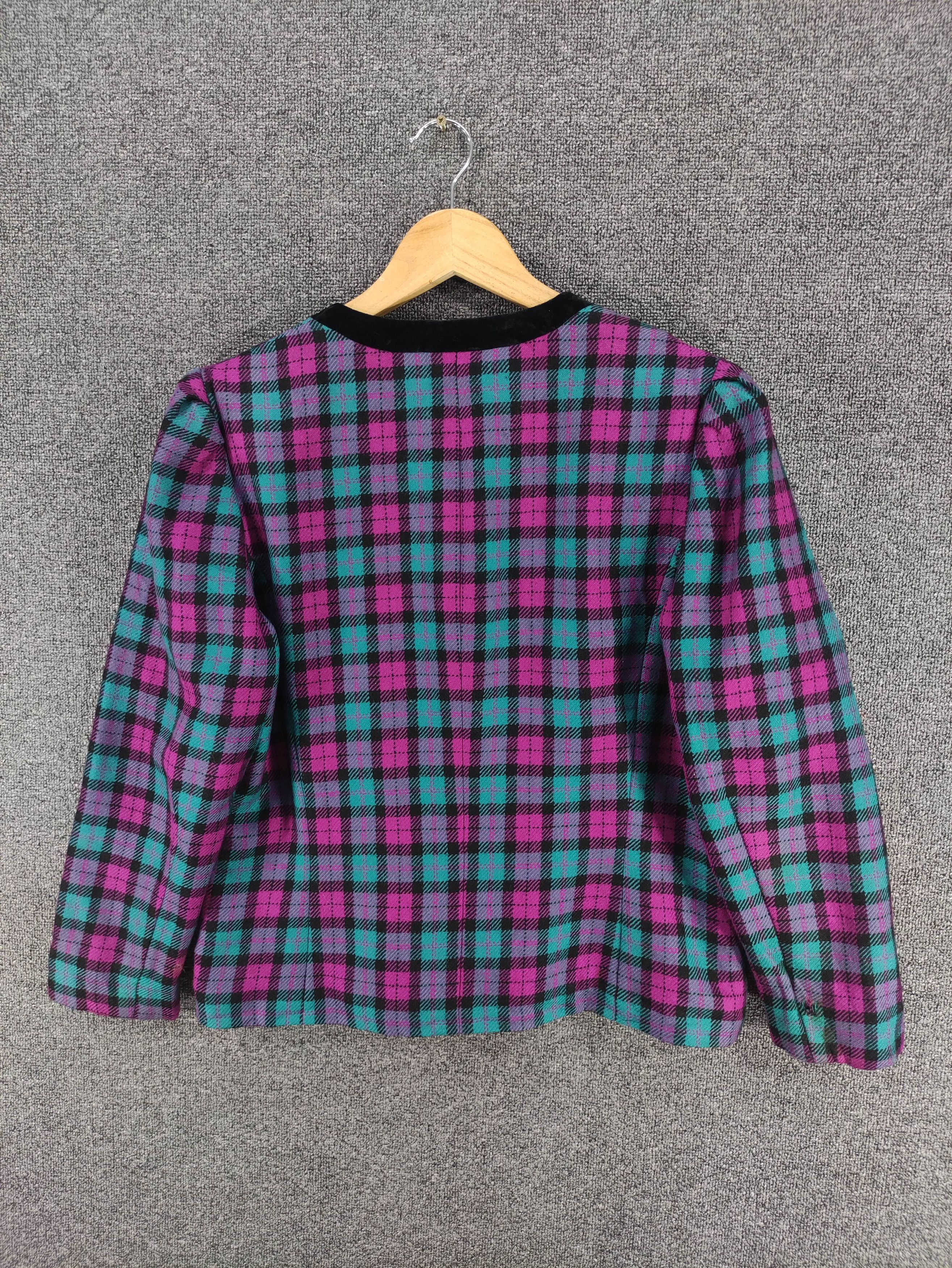 Hardy Amies Vintage Hardy Amies Boutique Checkered Wool Jacket Size M / US 6-8 / IT 42-44 - 10 Thumbnail