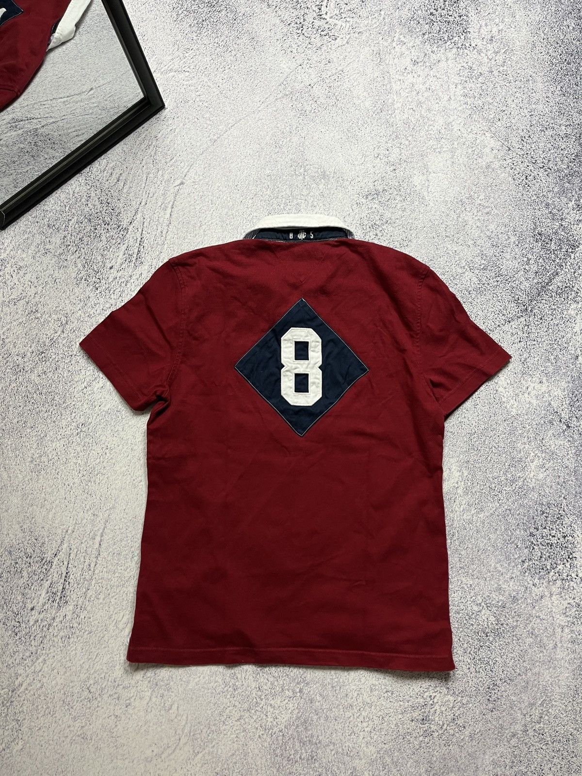 Tommy Hilfiger × Vintage Vintage Tommy Hilfiger #8 Polo T Shirt Rugby Big Logo Baggy Size US M / EU 48-50 / 2 - 6 Thumbnail