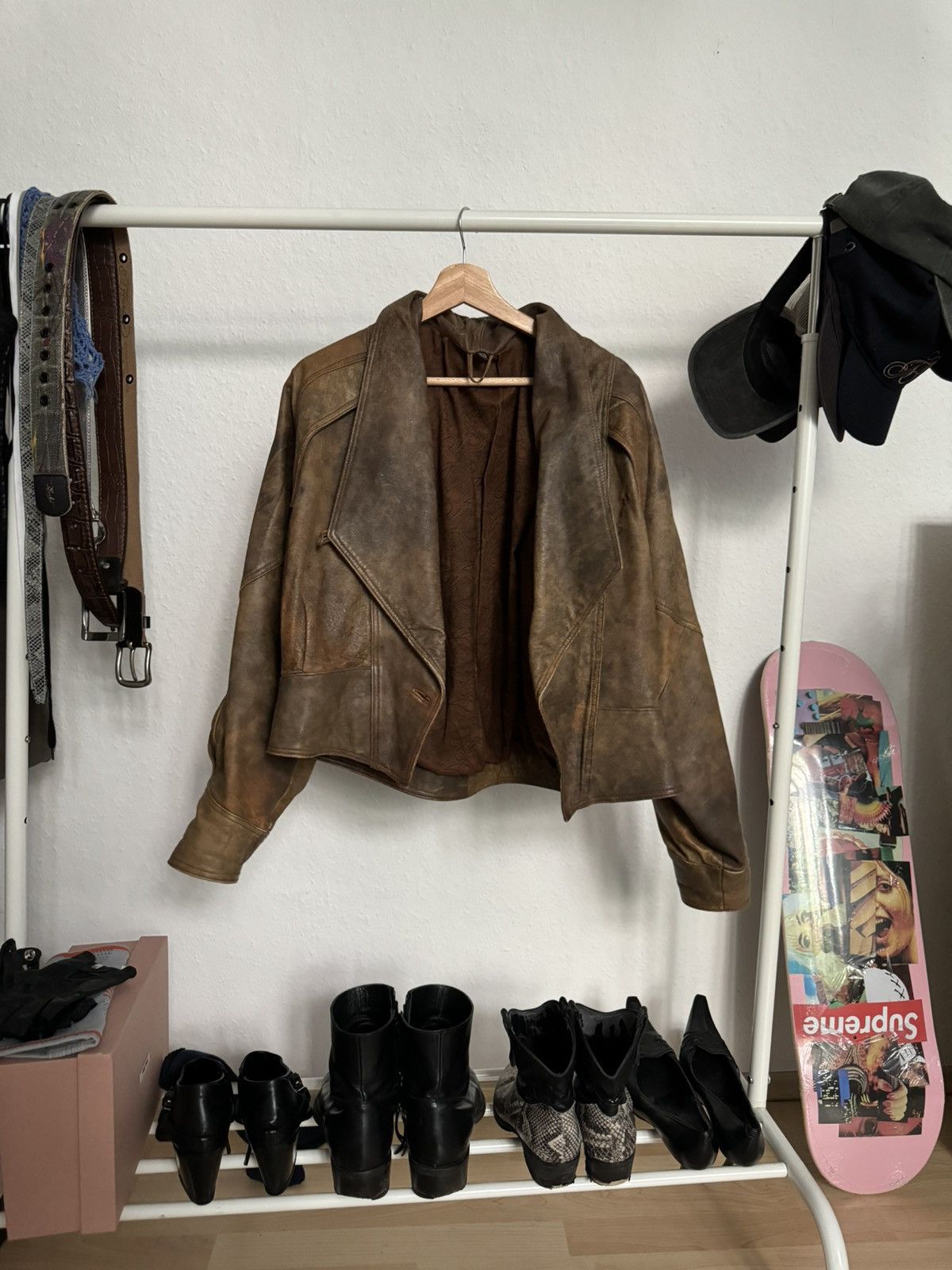 Genuine Leather Vintage Leather Bomber Jacket from 80’S Size US L / EU 52-54 / 3 - 1 Thumbnail