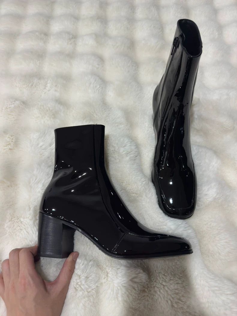 Saint Laurent Paris Saint laurent paris Patent leather boots 2506-Nextarrow Size US 7 / EU 40 - 1 Thumbnail
