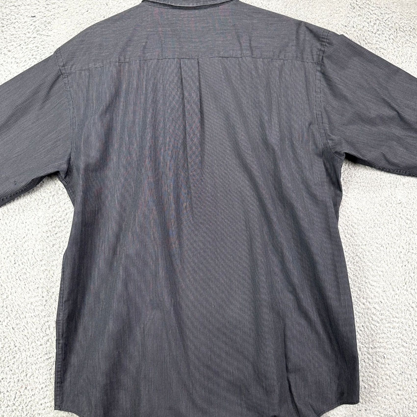Port Authority Port Authority Shirt Button Down Men Large Gray Stripe Pocket Long Sleeve Casual Size US L / EU 52-54 / 3 - 2 Thumbnail
