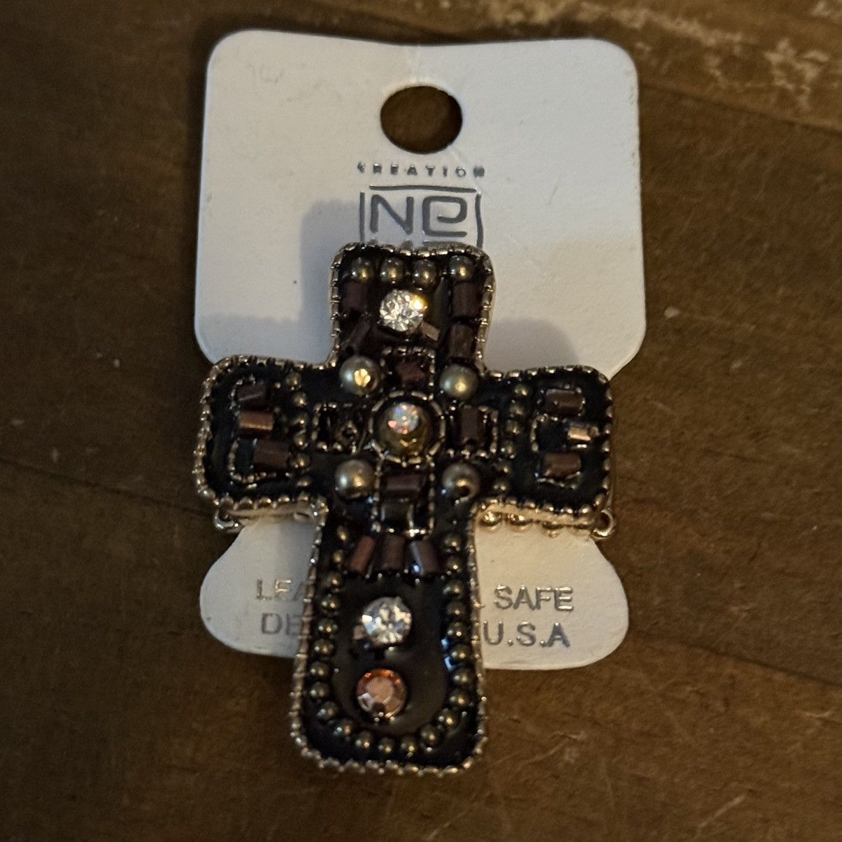 Other Gold tone embellished cross stretch ring Size ONE SIZE - 2 Thumbnail