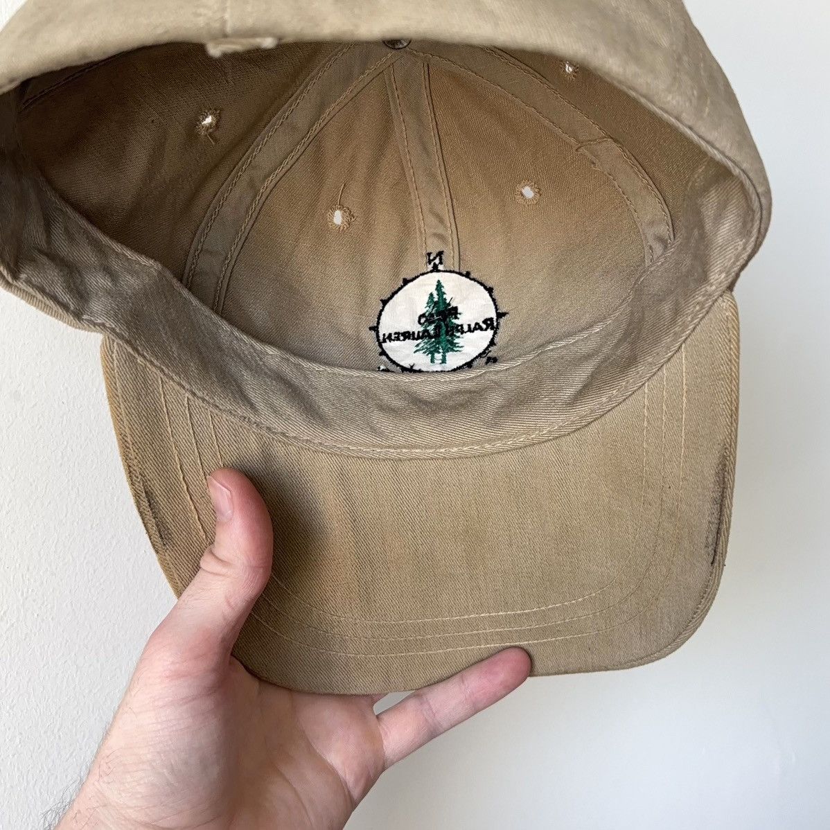 Polo Ralph Lauren Vintage Sportsman Tree Fitted Hat Size M MiUSA Long Bill Size ONE SIZE - 9 Thumbnail