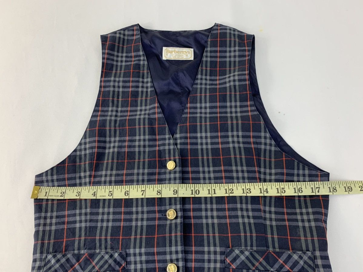 Burberry Vintage Burberrys London Nova Check Monogram Vest Waistcoat Size S / US 4 / IT 40 - 10 Thumbnail