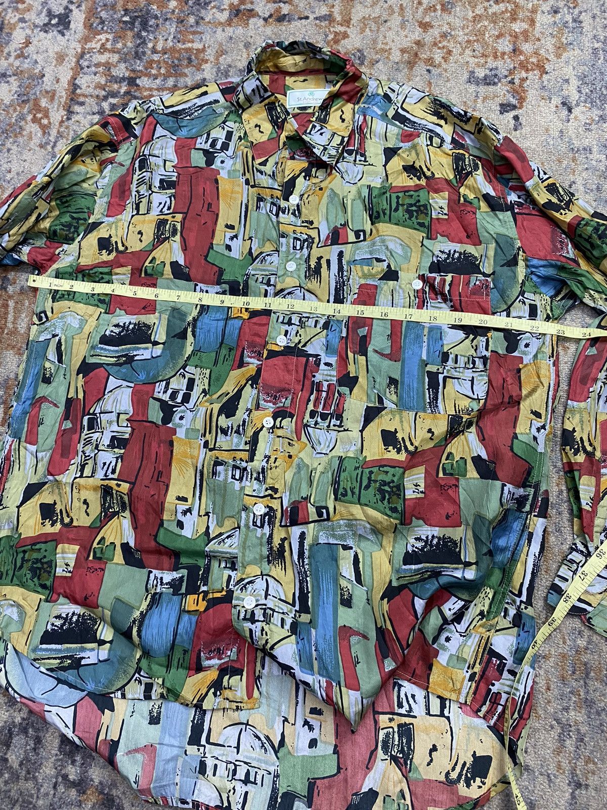 Designer × Vintage Vintage silk shirt st Andrews Size US L / EU 52-54 / 3 - 10 Thumbnail