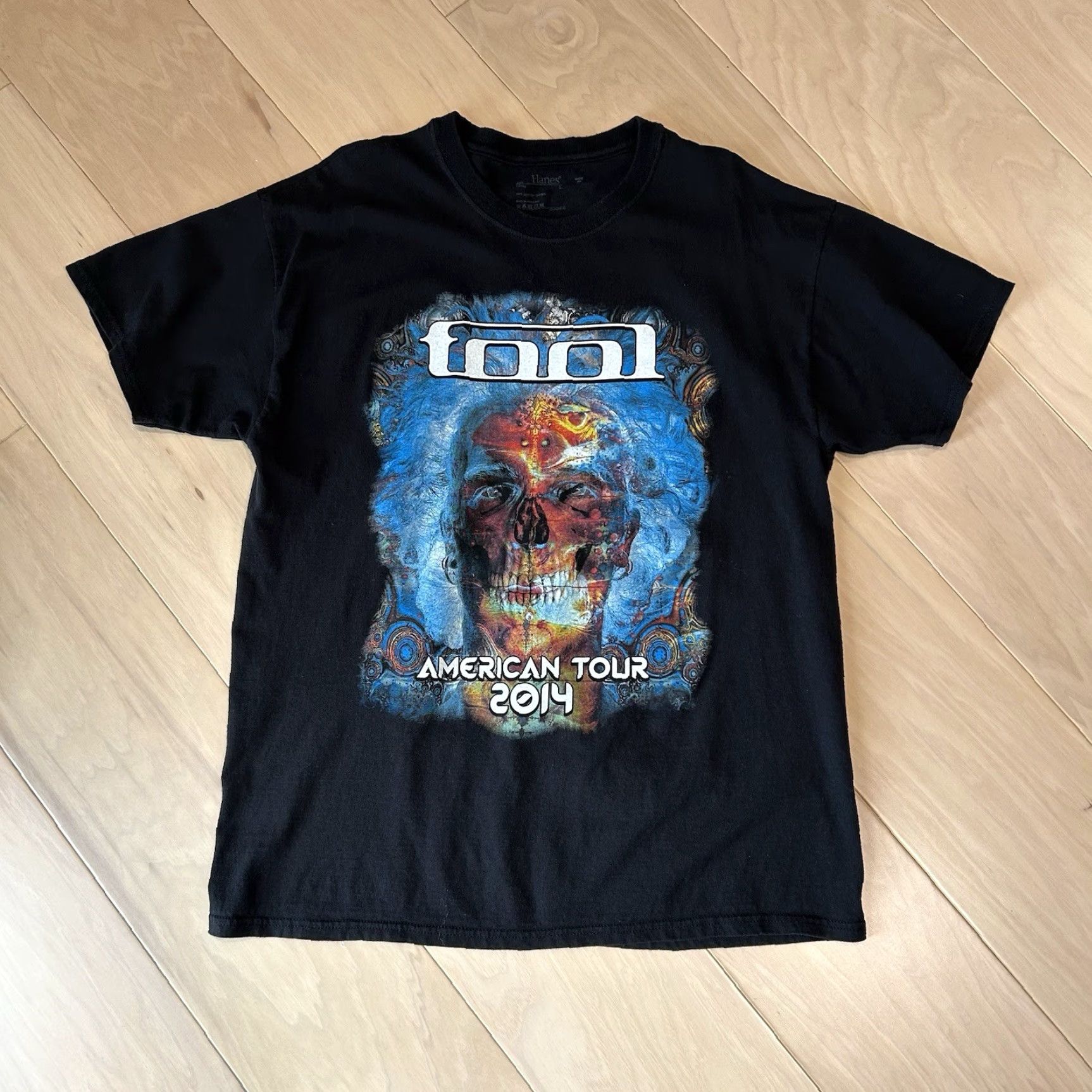 Hanes VINTAGE TOOL American Tour 2014 Tee Black T-Shirt Short Sleeve Men’s Large Size US L / EU 52-54 / 3 - 2 Thumbnail