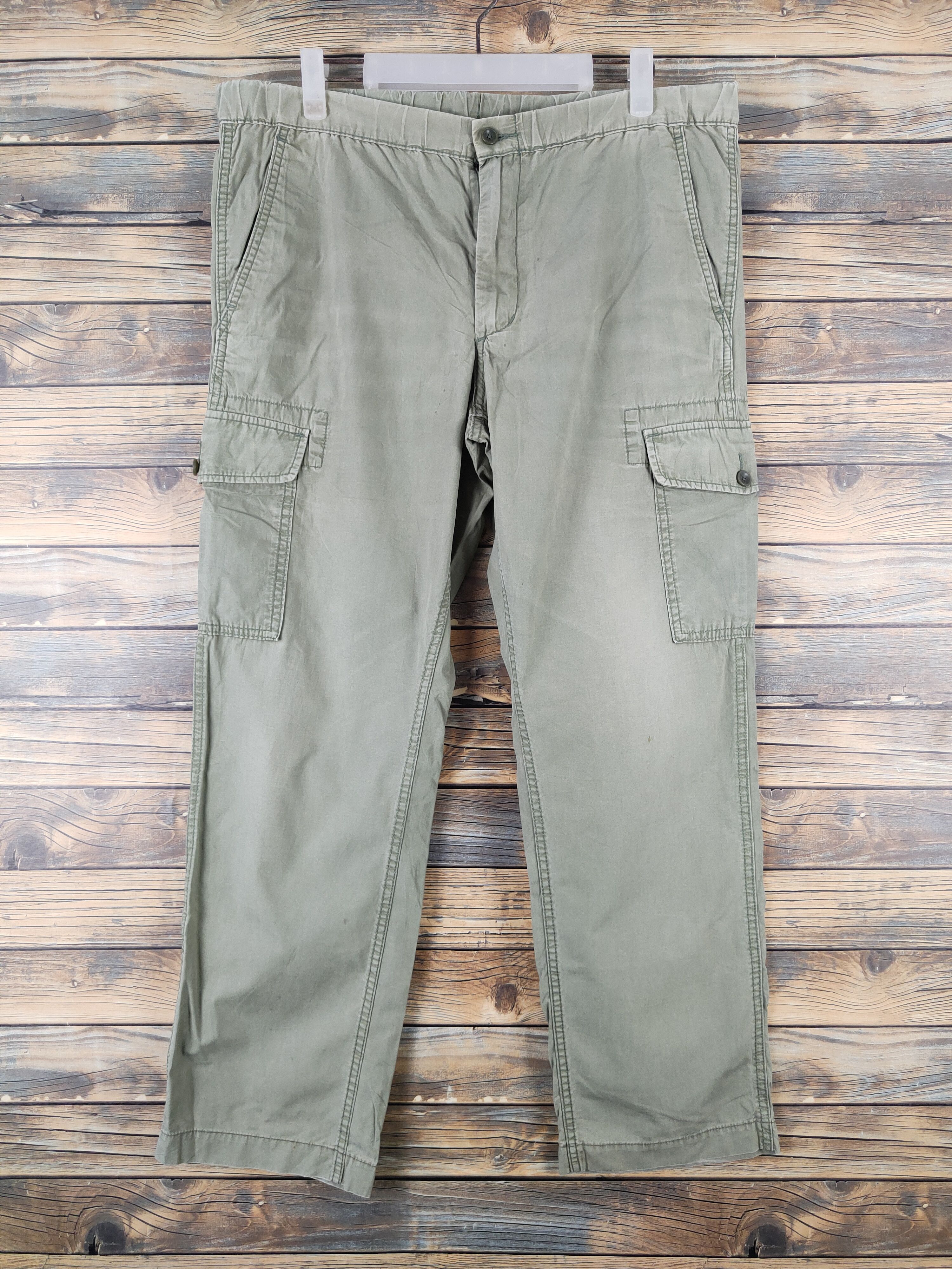 DL Uniqlo Green Faded Multipocket Tactical Cargo Pants #1303