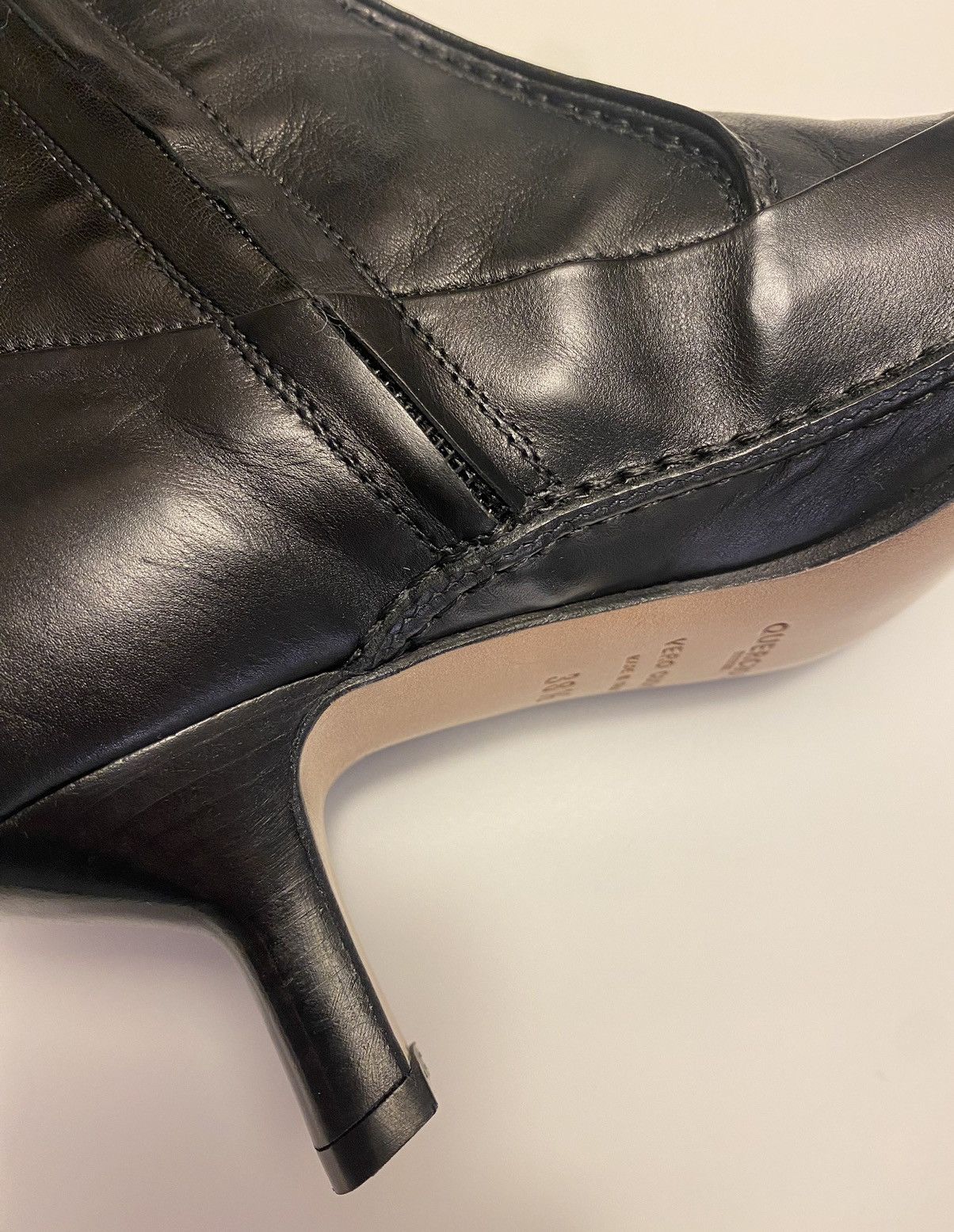 Quercioli Ankle boots in smooth calfskin and stretch nappa Size US 8.5 / IT 38.5 - 9 Thumbnail