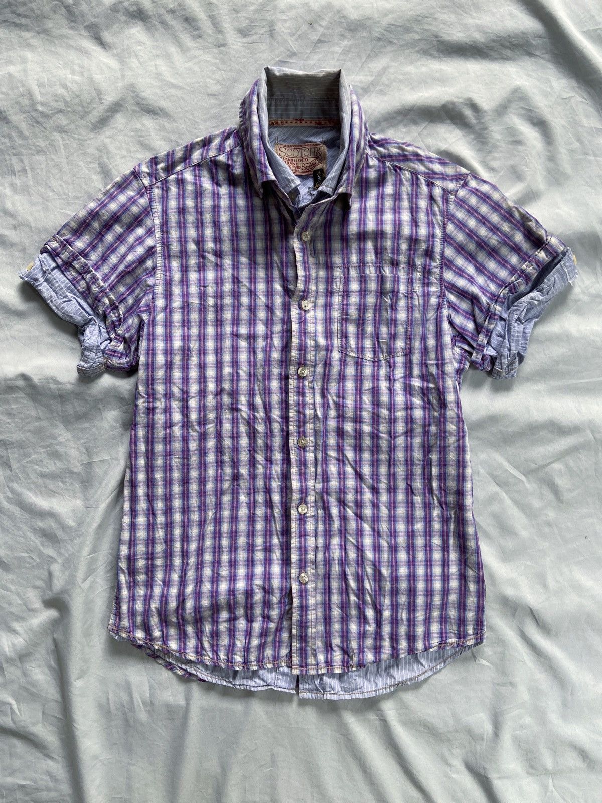 Beauty Beast SCOTCH & SODA DOUBLE LAYER BUTTON UP SHIRT Size US M / EU 48-50 / 2 - 10 Thumbnail