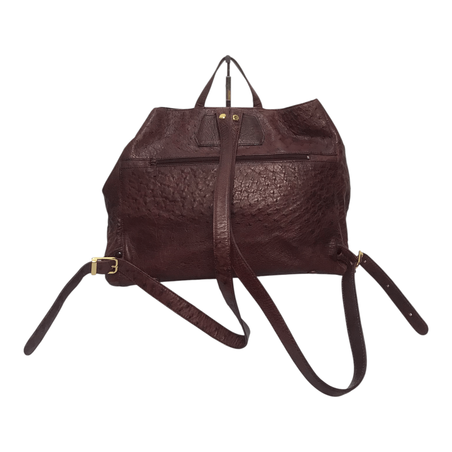 Leather Ostrich Cherry Leather Bagpack Size ONE SIZE - 7 Thumbnail