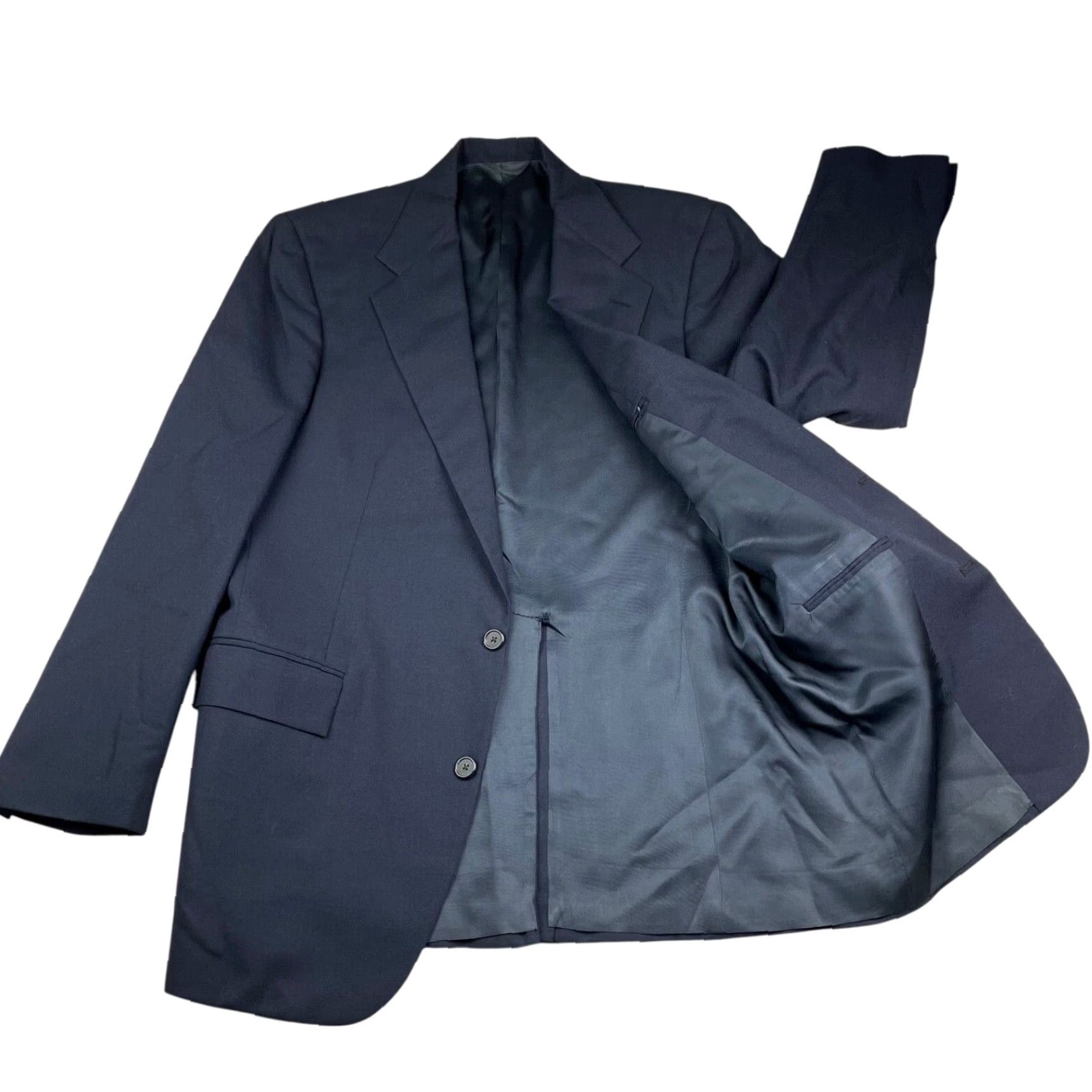 Polo Ralph Lauren VINTAGE Polo Ralph Lauren Blazer Men 43 Long Navy Blue 100% Wool 2-Button Three-Button Notch Lapel Three-Button Single-Breasted Jacket Coat/Blazer Size US XL / EU 56 / 4 - 3 Thumbnail