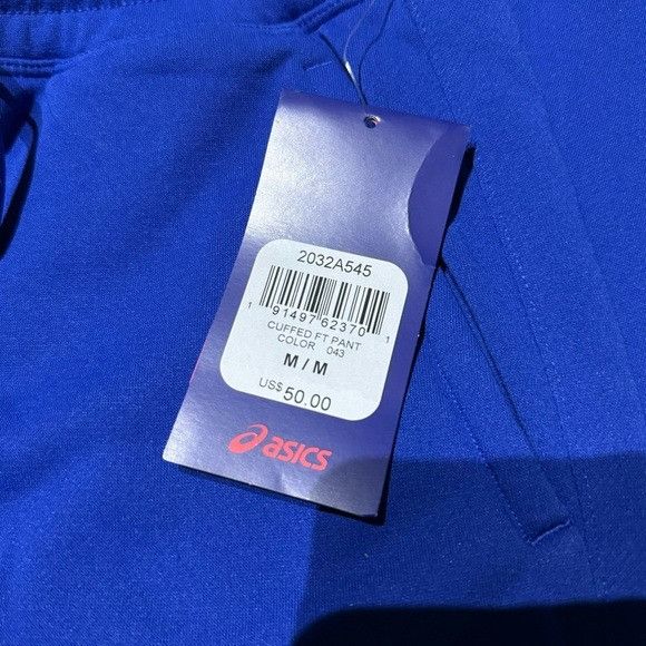 Asics NWT ASICS MEN’S FRENCH TERRY TRAINING JOGGERS ROYAL BLUE SZ Size US 30 / EU 46 - 5 Thumbnail