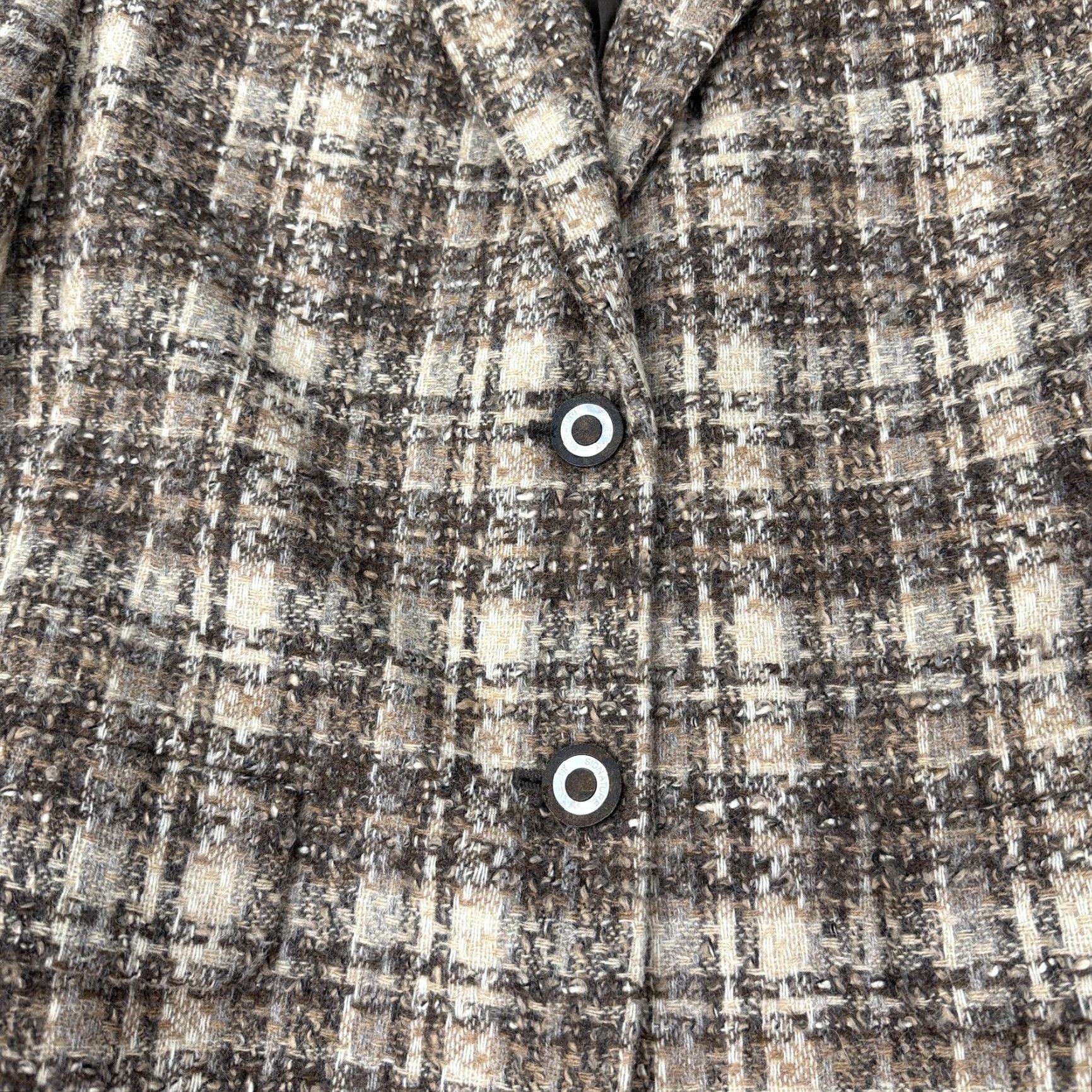 Jones New York VINTAGE Jones New York Blazer Womens 8 Brown Plaid Tweed Two Button Business Workwear Size M / US 6-8 / IT 42-44 - 3 Thumbnail