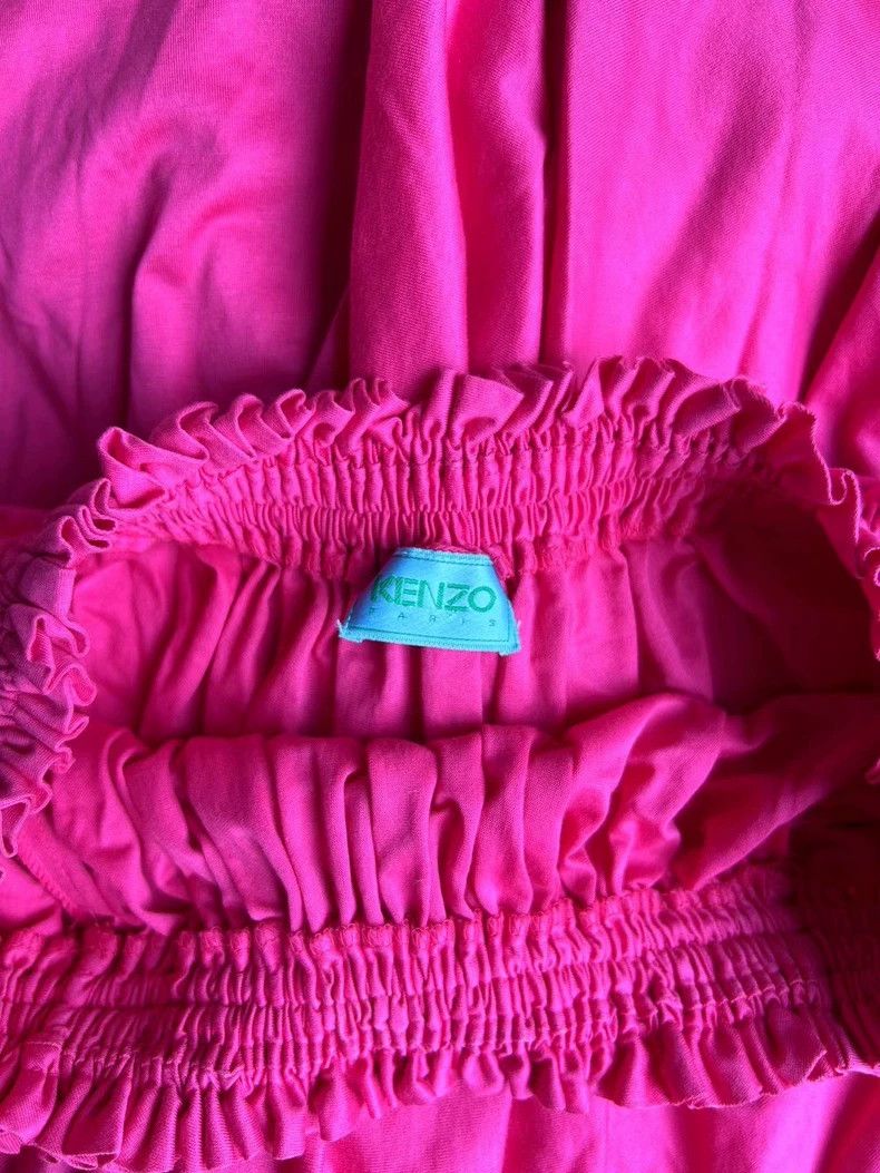 Kenzo KENZO A very large skirted rose pink one-shoulder dress Size M / US 6-8 / IT 42-44 - 4 Thumbnail