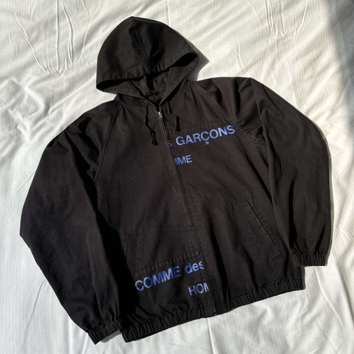 Comme des Garcons × Comme des Garcons Homme CDGH AW01 Split Logo Hooded ...
