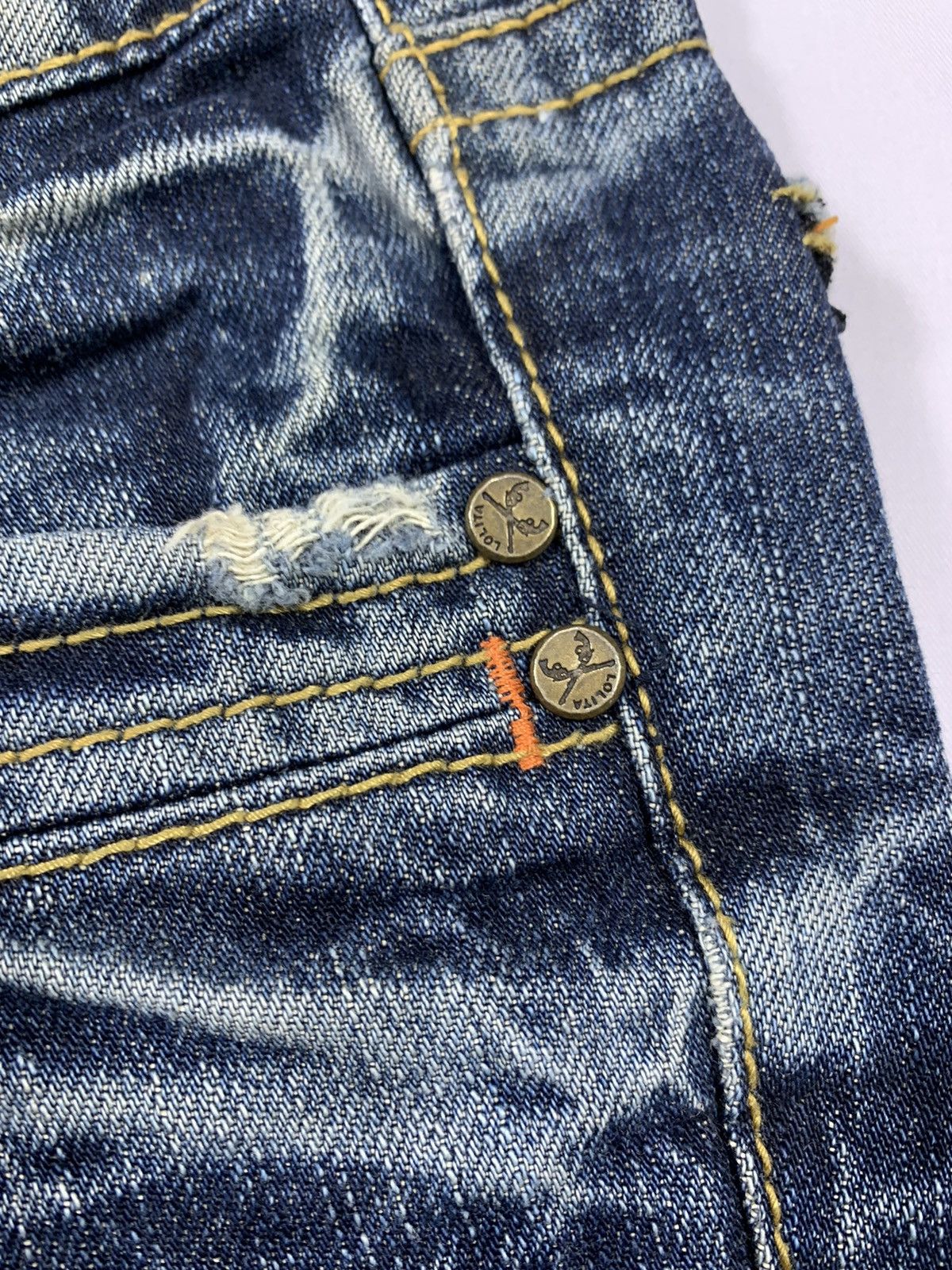 Other Sick Lolita Jeans Distressed Flared Denim pants Size US 27 - 6 Thumbnail