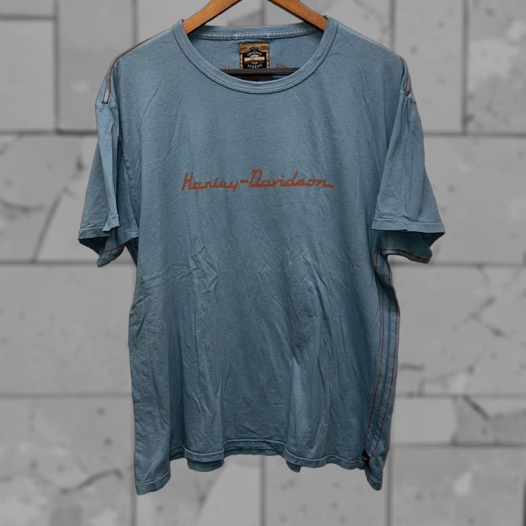 Harley Davidson Harley-Davidson Original Motor Legend Blue T-Shirt Mens XL Size Size US XL / EU 56 / 4 - 1 Thumbnail
