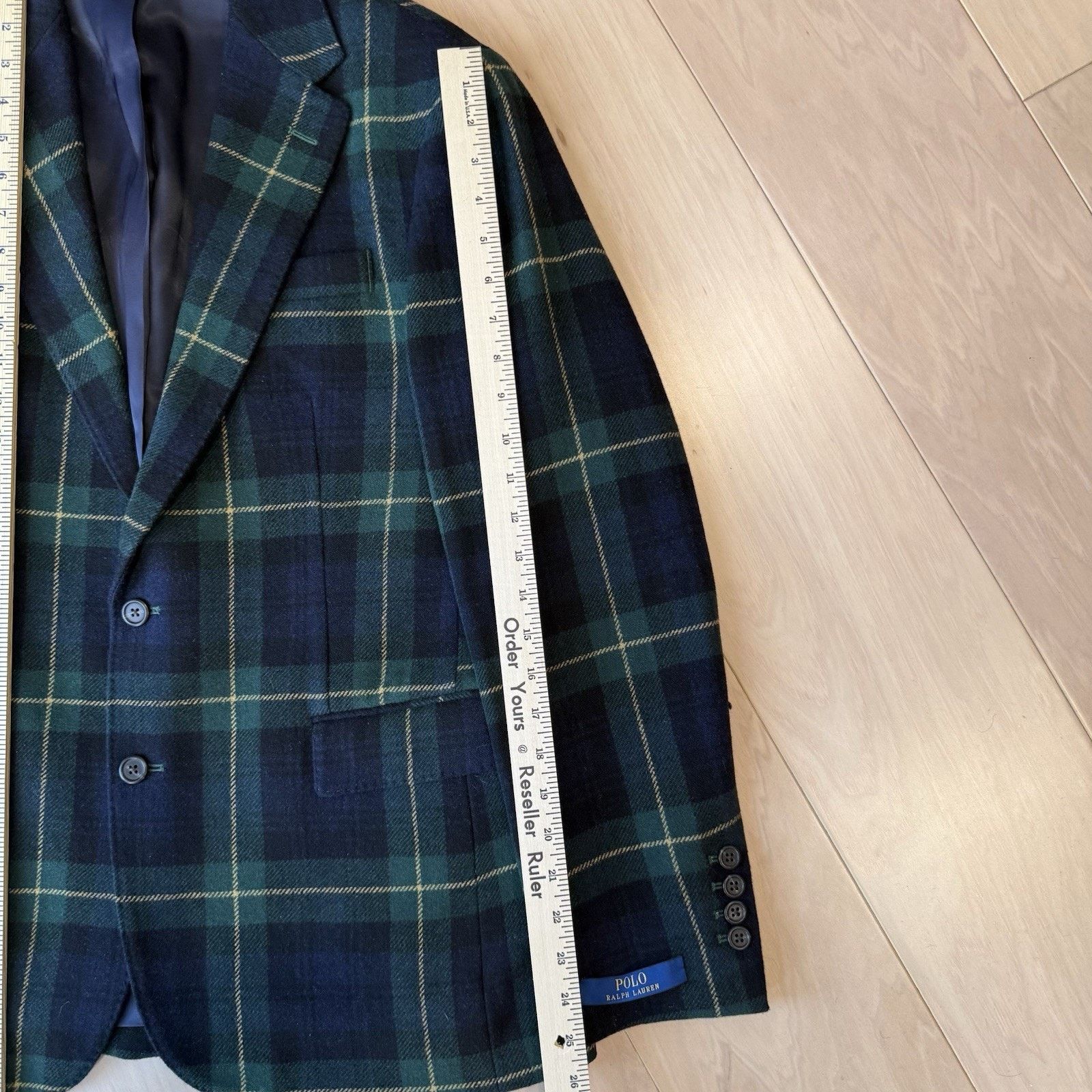 Polo Ralph Lauren Polo Ralph Lauren Blazer 40R Multicolor Tartan Plaid Wool Size 40R - 4 Thumbnail