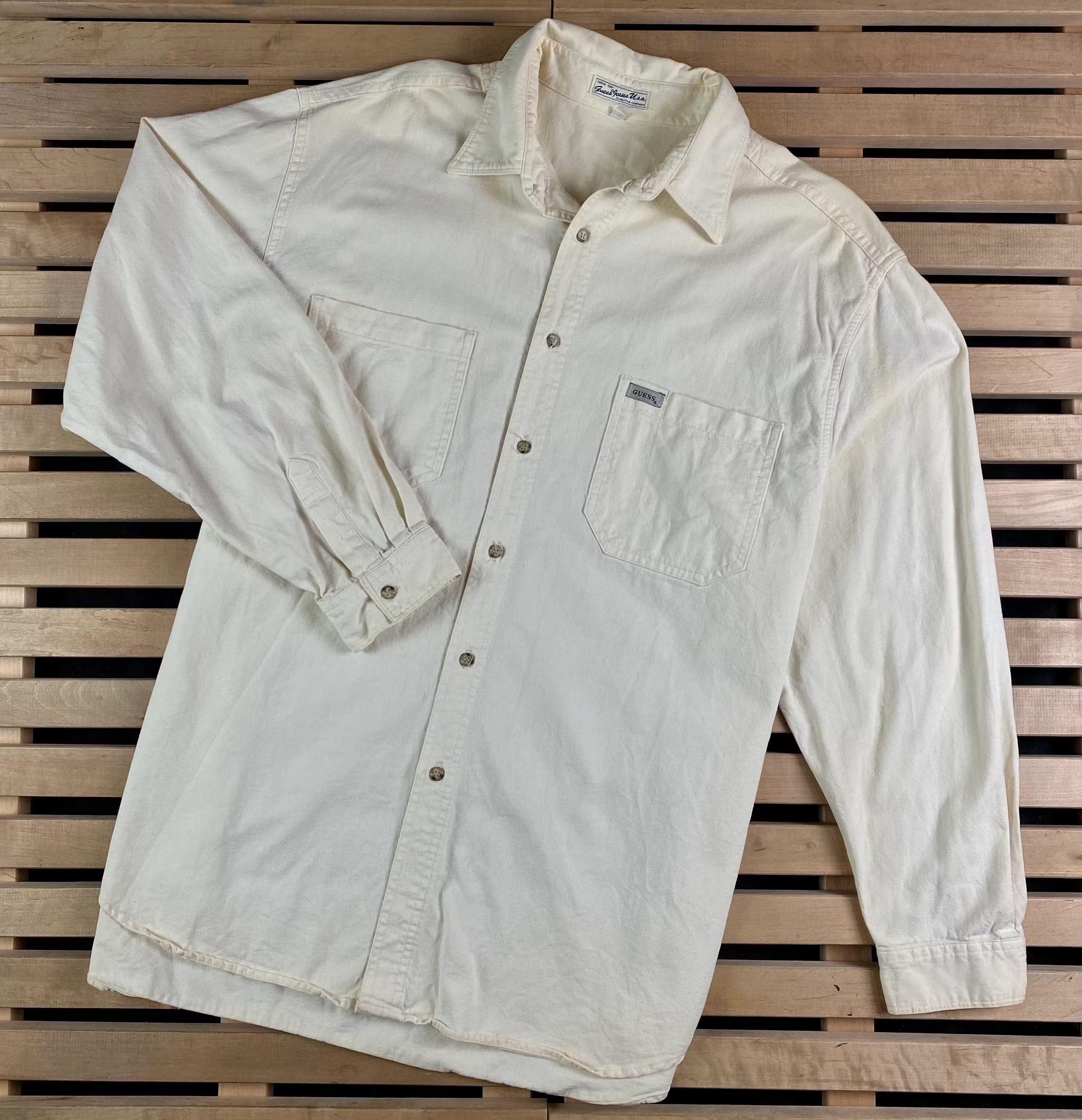 Guess × Vintage Mens Shirt Long Sleeve Guess Vintage Size XL Size US XL / EU 56 / 4 - 1 Thumbnail