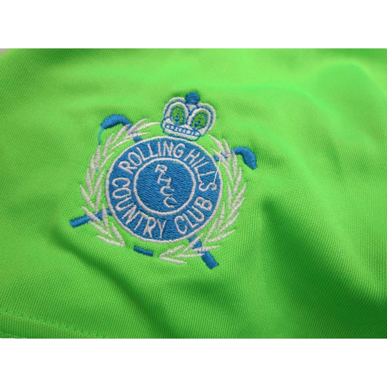 Under Armour Under Armour Polo Shirt Mens Large Green Neon Golf Rolling Hills Country Club Shirt Size US L / EU 52-54 / 3 - 4 Thumbnail