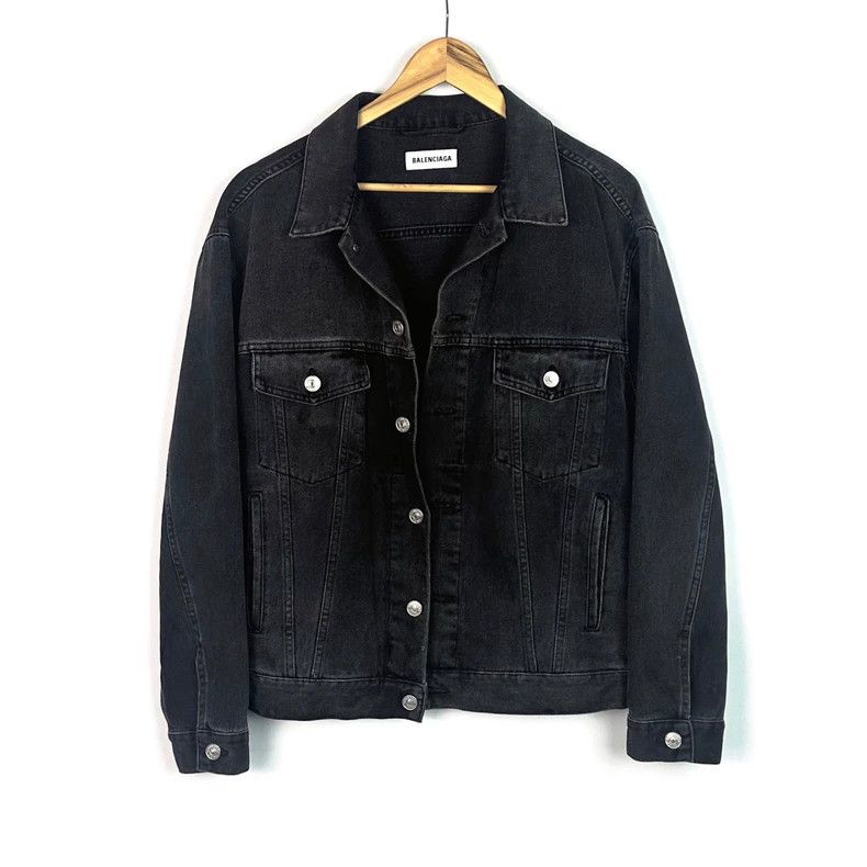 Balenciaga Balenciaga size 34 Black back sparkly denim jacket 2502-Nex Size US M / EU 48-50 / 2 - 1 Thumbnail