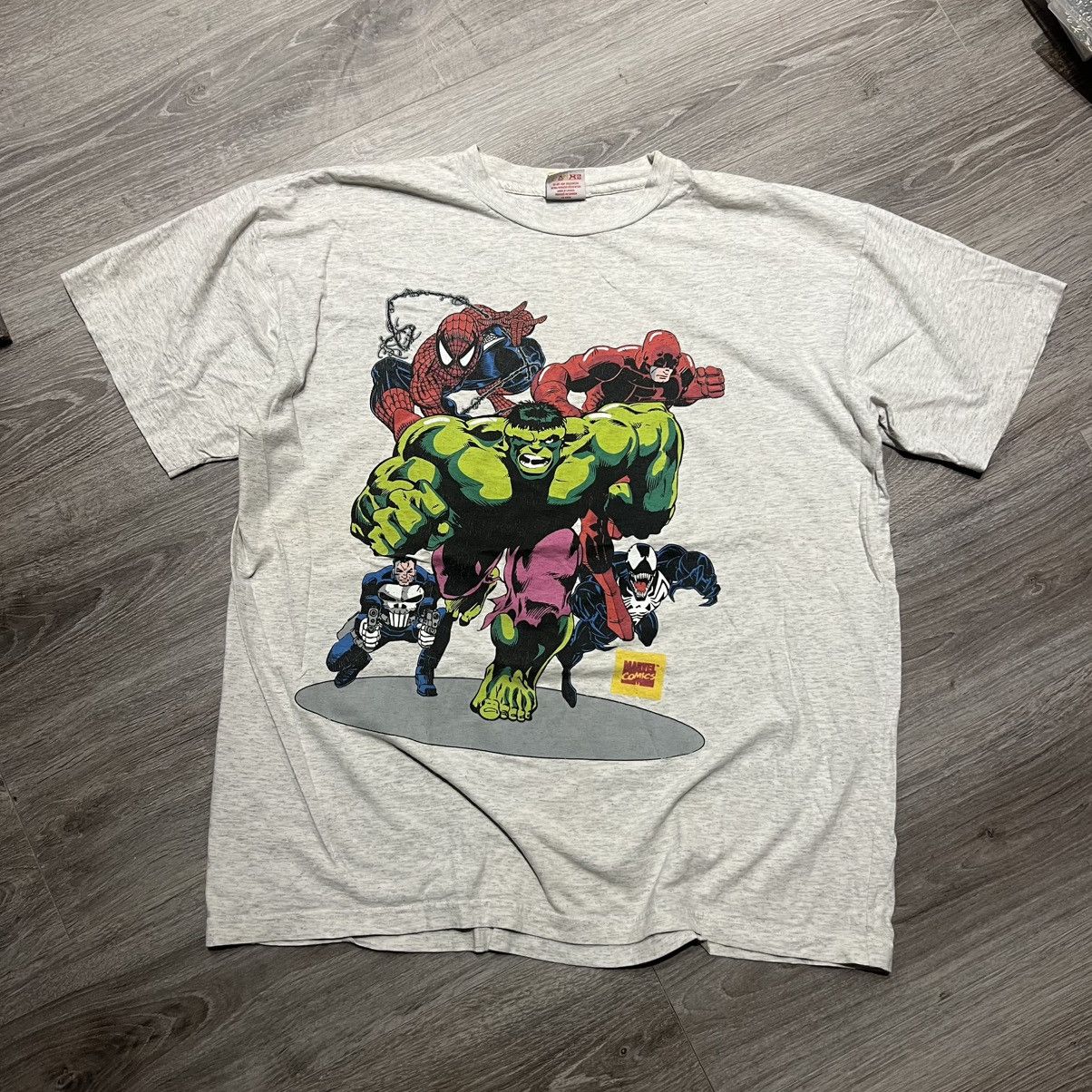 Marvel Comics 1994 Spiderman Venom Punisher Hulk Marvel T shirt Size US XL / EU 56 / 4 - 1 Thumbnail