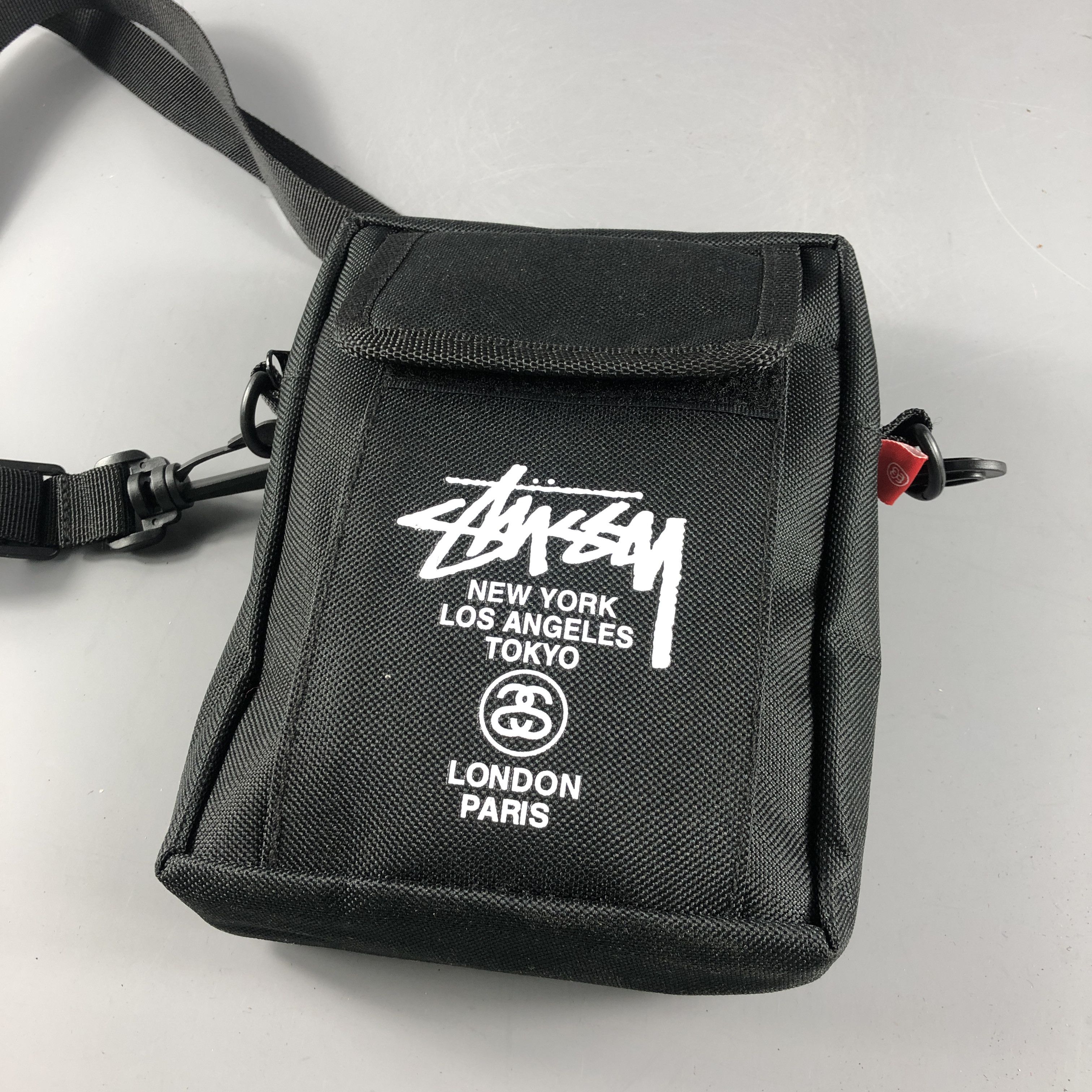 Stussy Mini Stussy Sling Bag Canvas Crossbody Shoulder Bag Black Size ONE SIZE - 3 Thumbnail