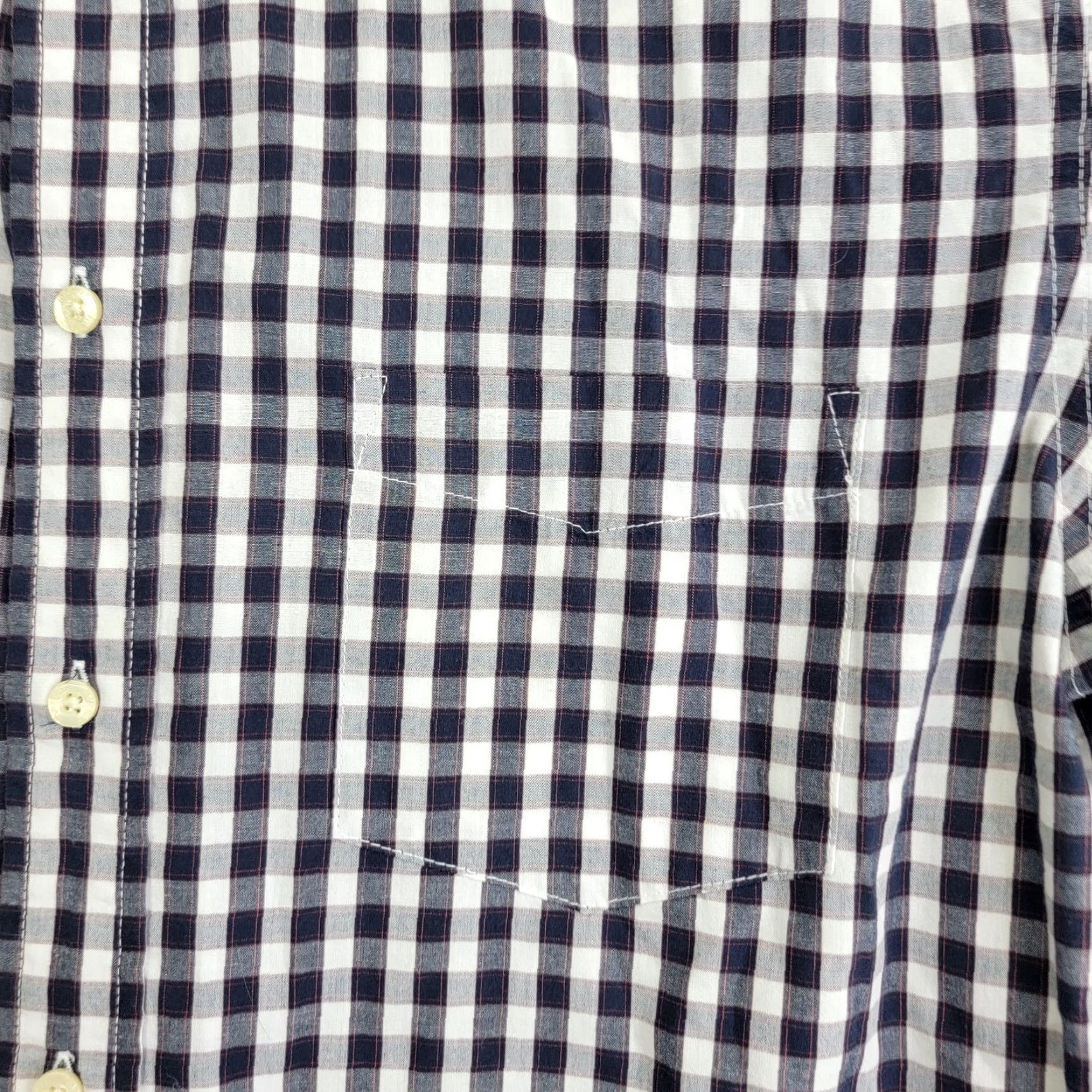 Haggar VINTAGE Haggar Shirt Mens Large Blue White Gingham Plaid Long Sleeve Button Down Collar Size US L / EU 52-54 / 3 - 2 Thumbnail