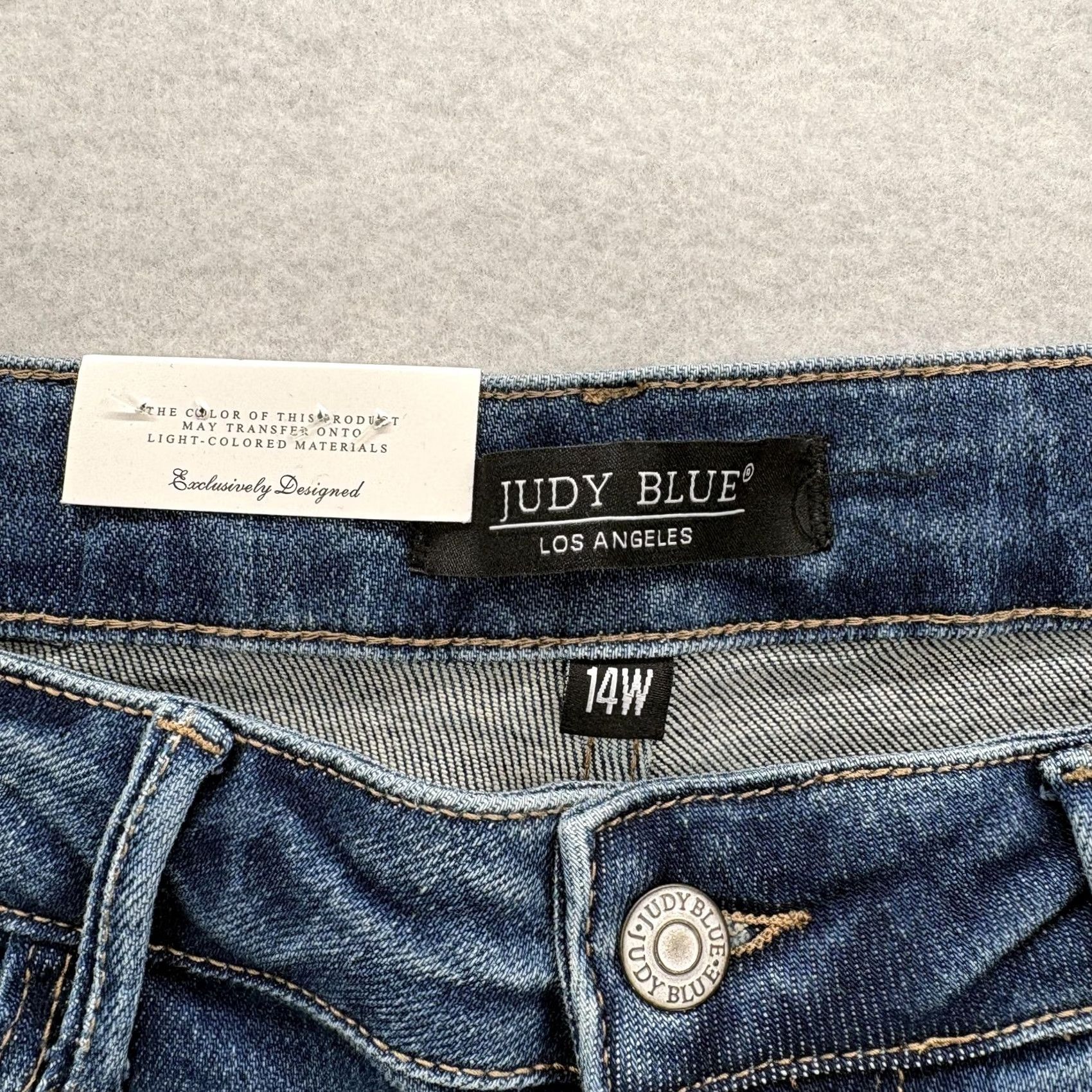 Vintage Judy Blue Boyfriend Jeans Womens 14W Blue Medium Wash High Rise Distressed NWT Jeans Womens 14W Blue Medium Wash Distressed NWT Size 36" / US 14 / IT 50 - 5 Thumbnail