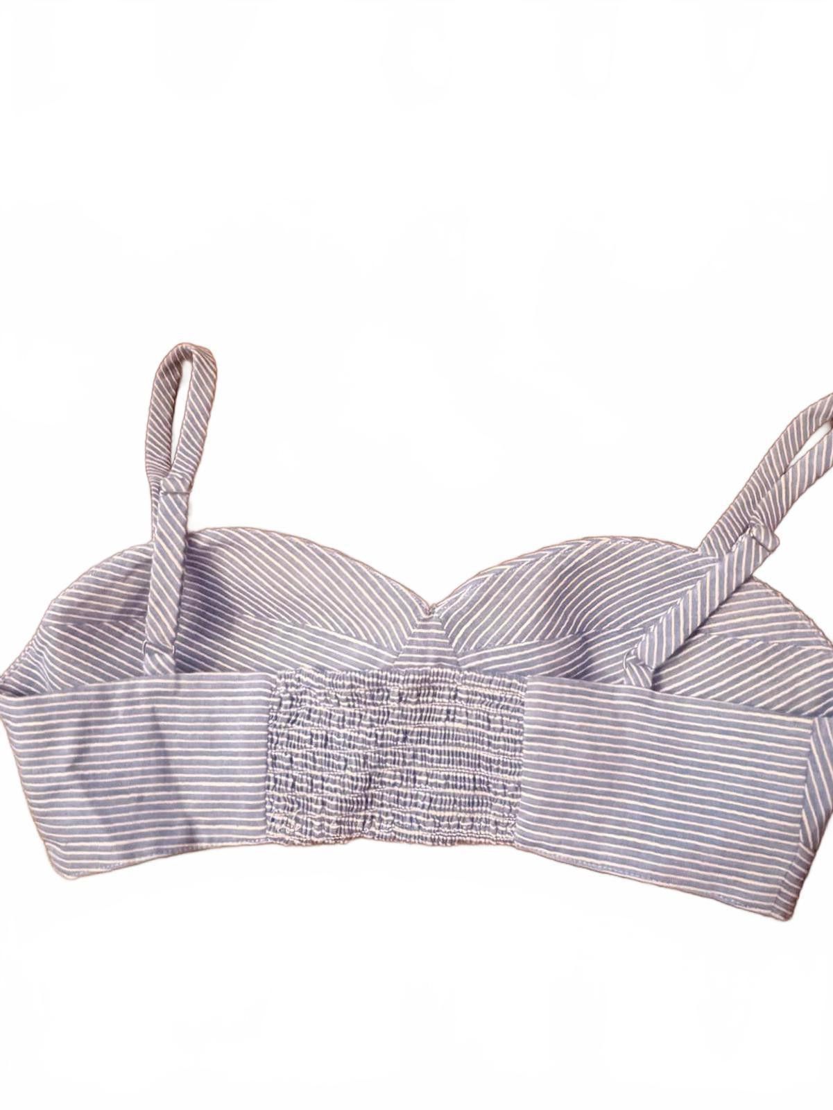 Other Favorite Daughter Ex-Boyfriend Bra Blue Stripe Size XS Size XS / US 0-2 / IT 36-38 - 5 Thumbnail