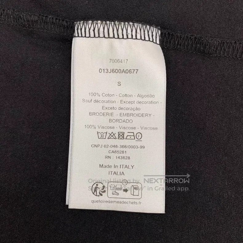 Dior Dior Black CD letter embroidery cotton round-neck short-sl Size US S / EU 44-46 / 1 - 7 Thumbnail